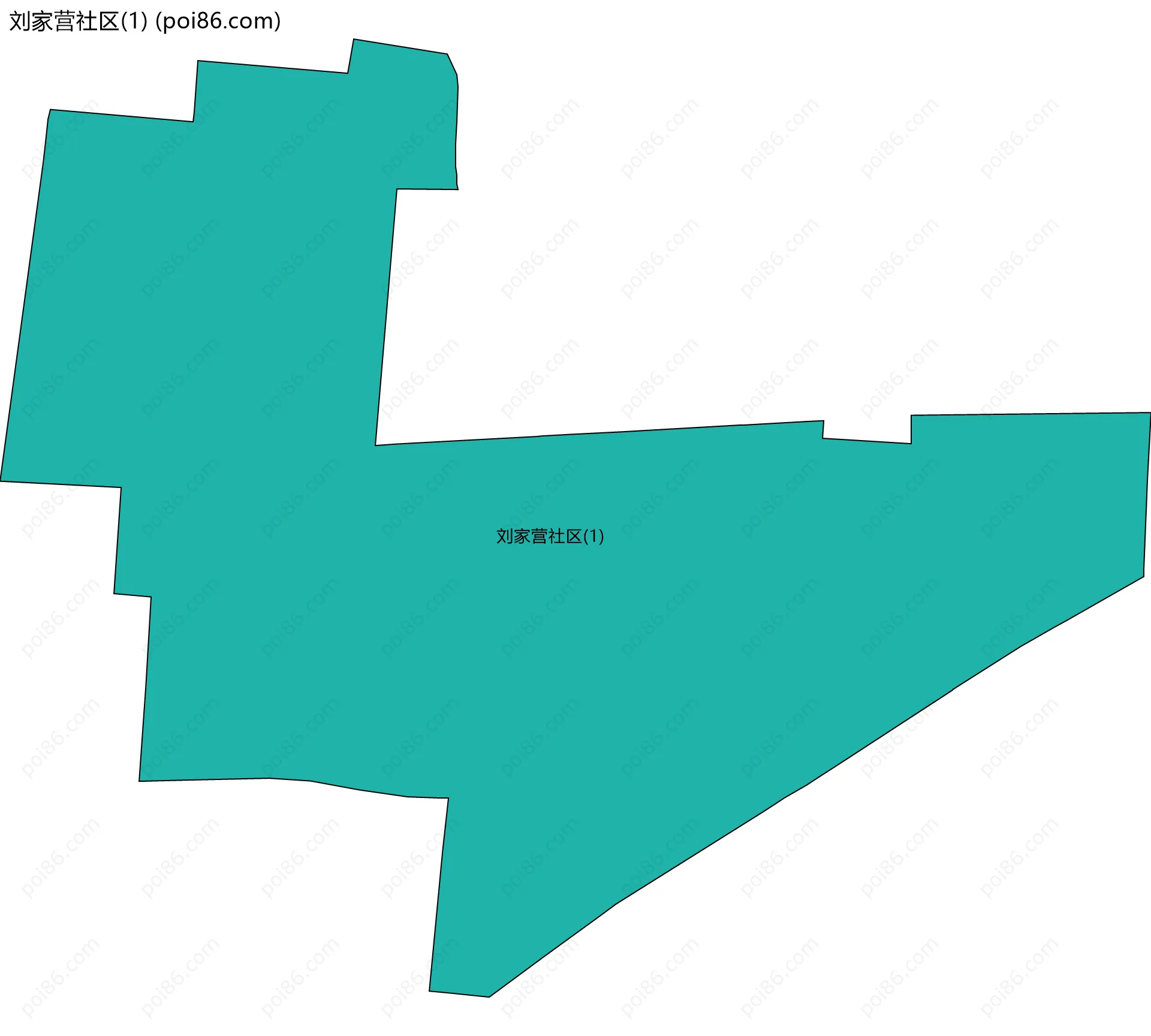 刘家营社区(1)边界地图