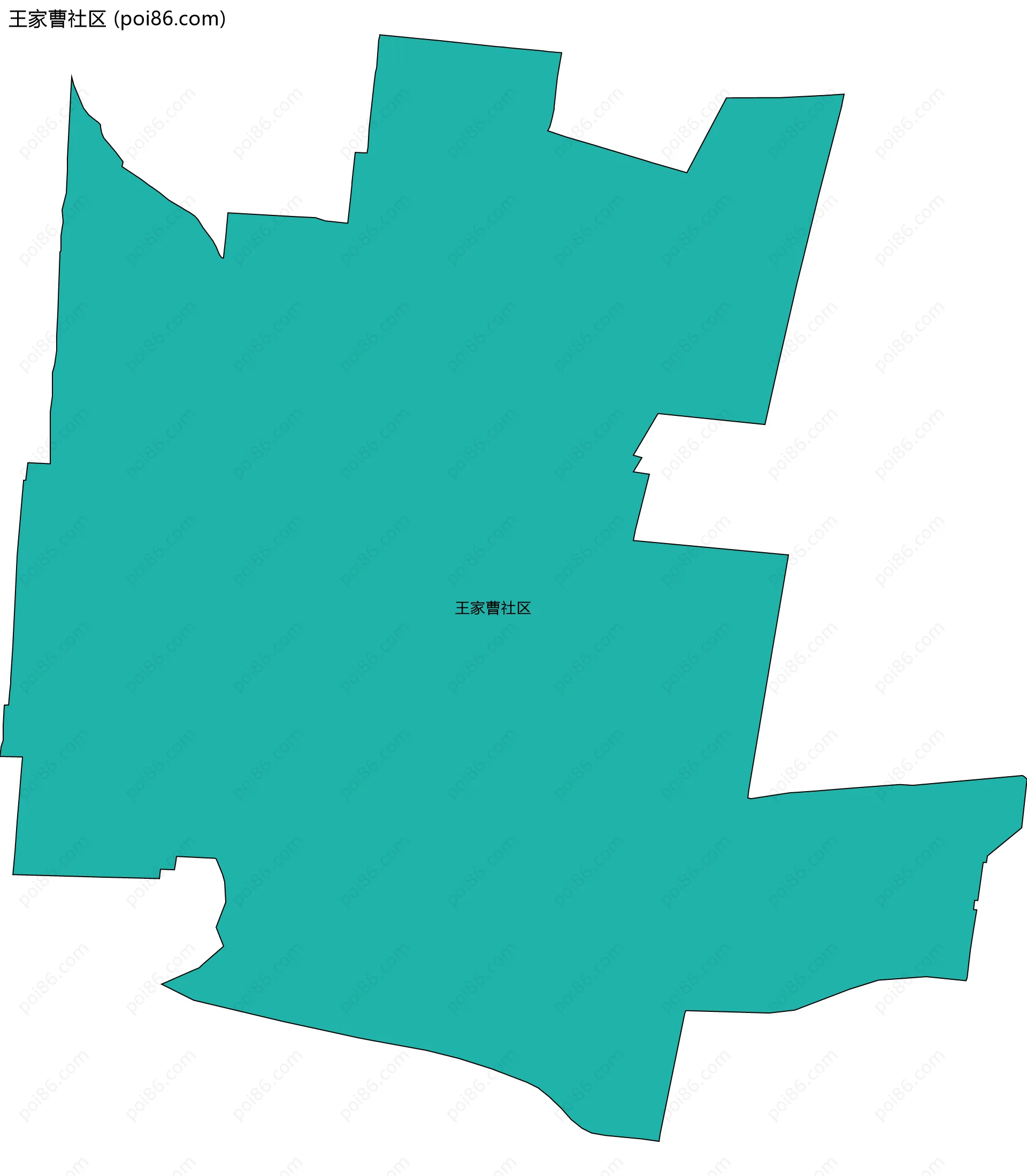 王家曹社区边界地图