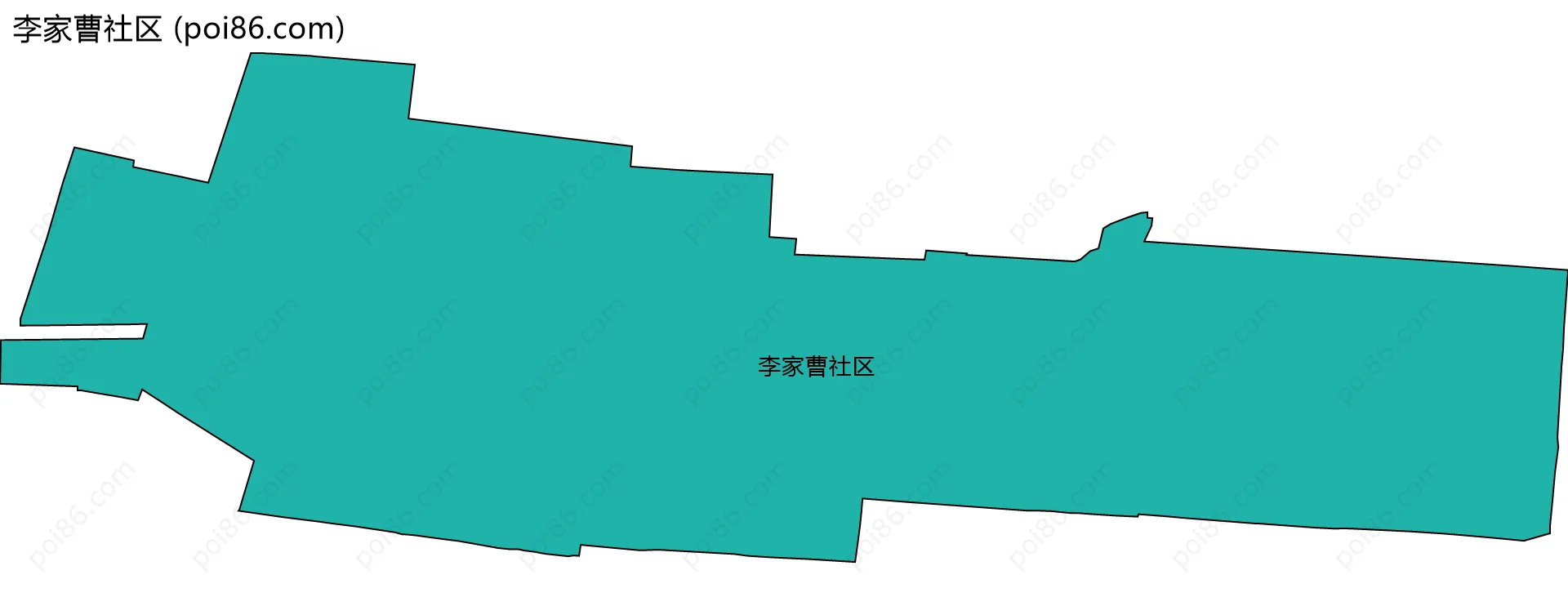 李家曹社区边界地图