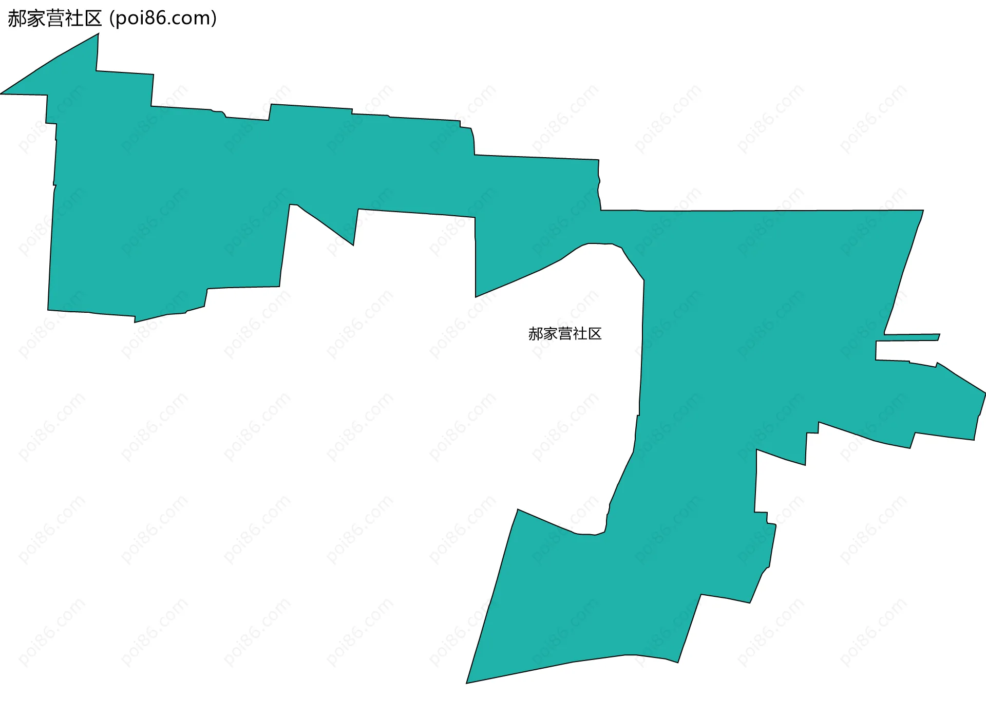 郝家营社区边界地图