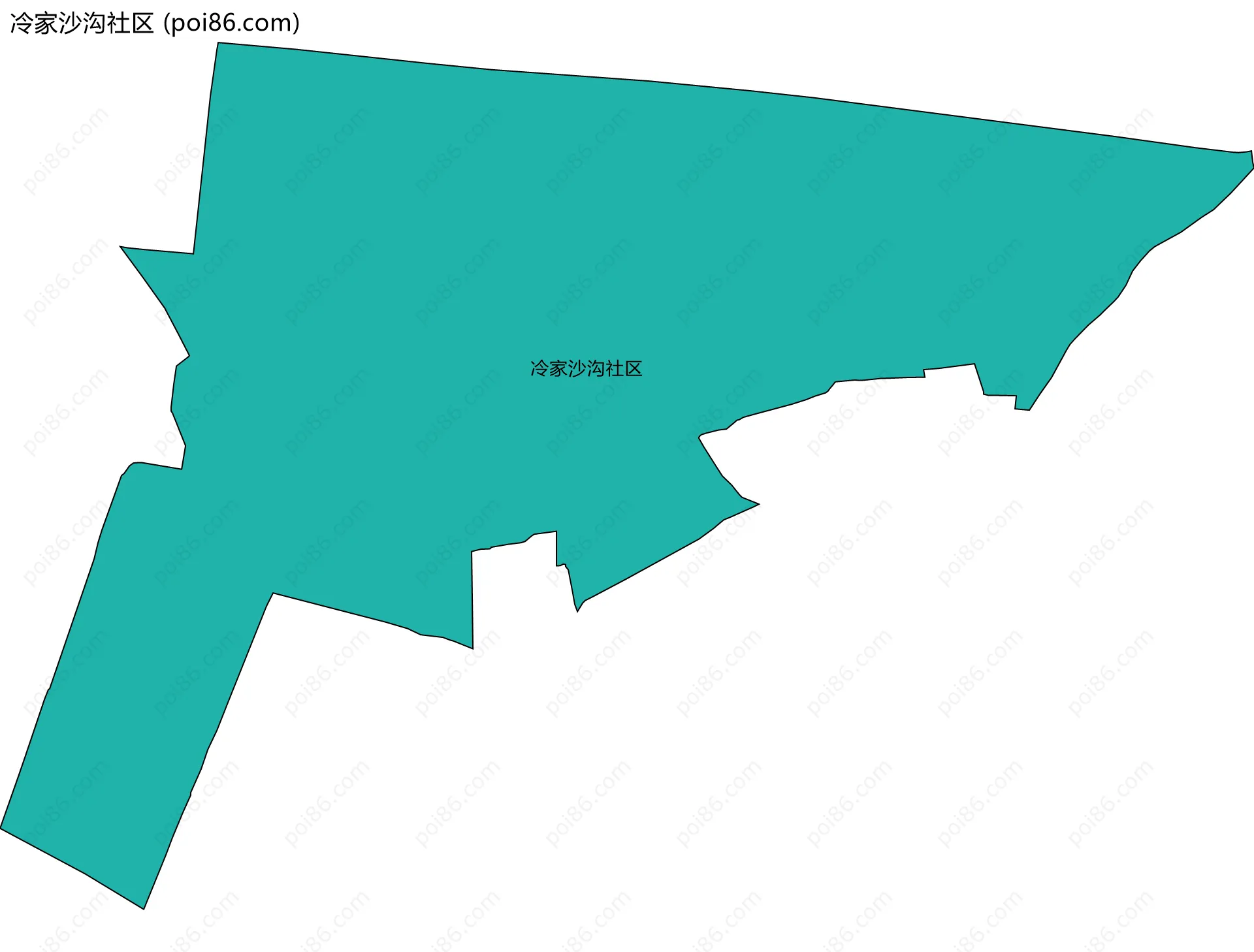 冷家沙沟社区边界地图