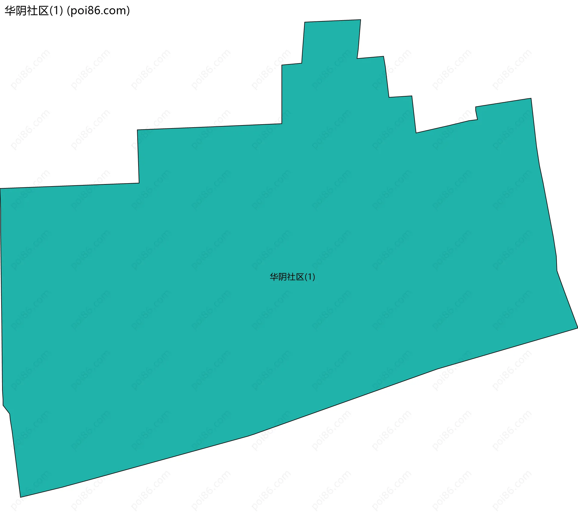 华阴社区(1)边界地图
