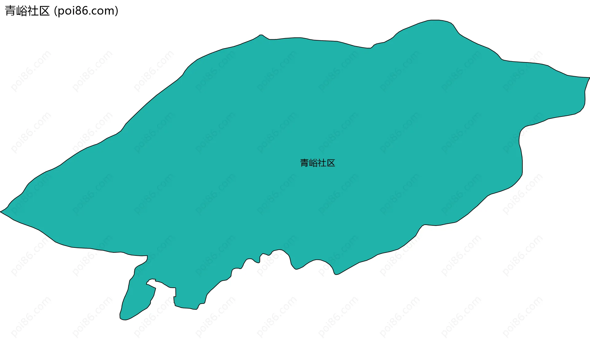 青峪社区边界地图