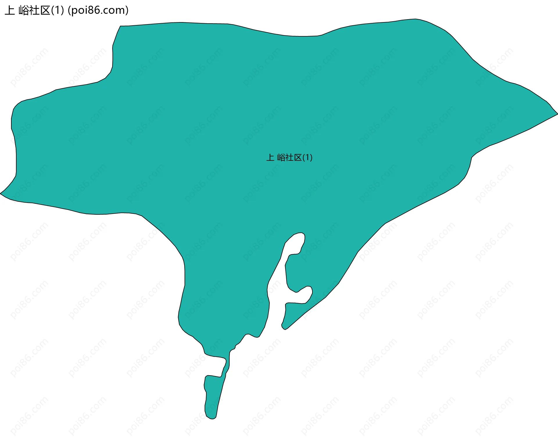 上 峪社区(1)边界地图