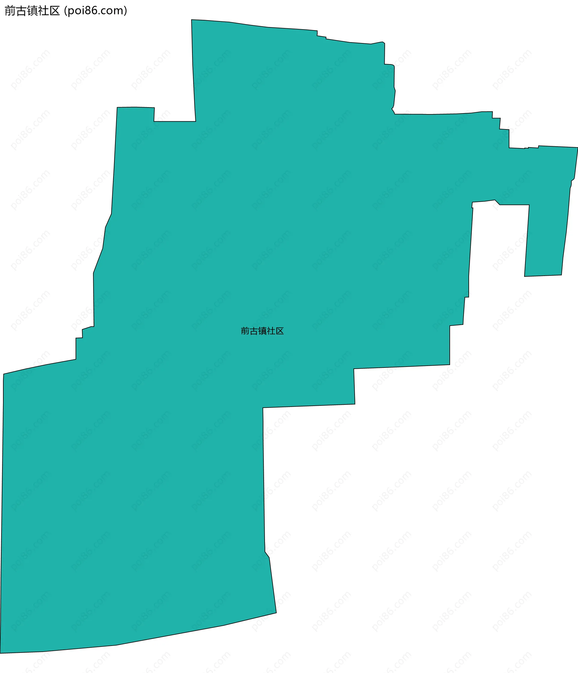 前古镇社区边界地图