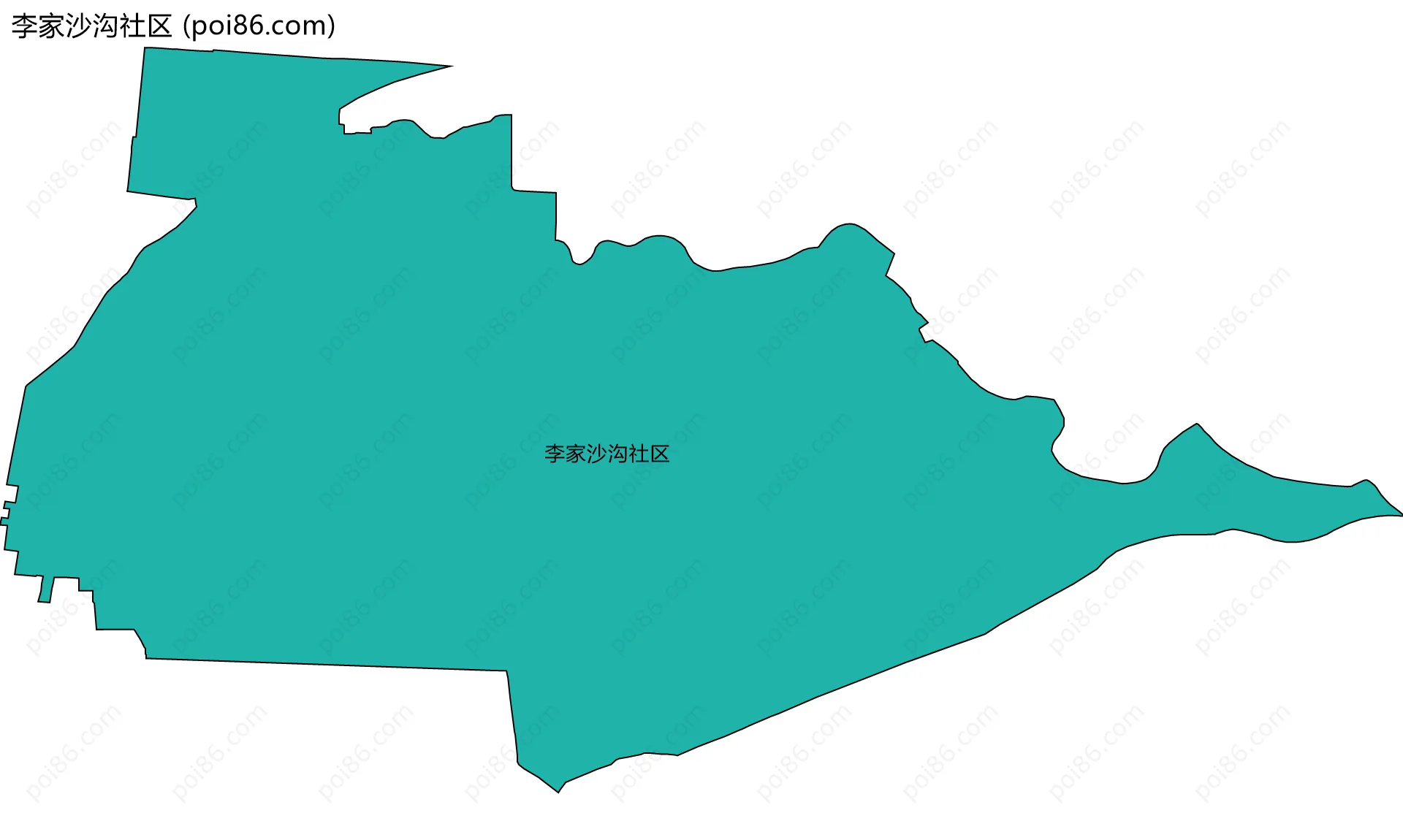 李家沙沟社区边界地图