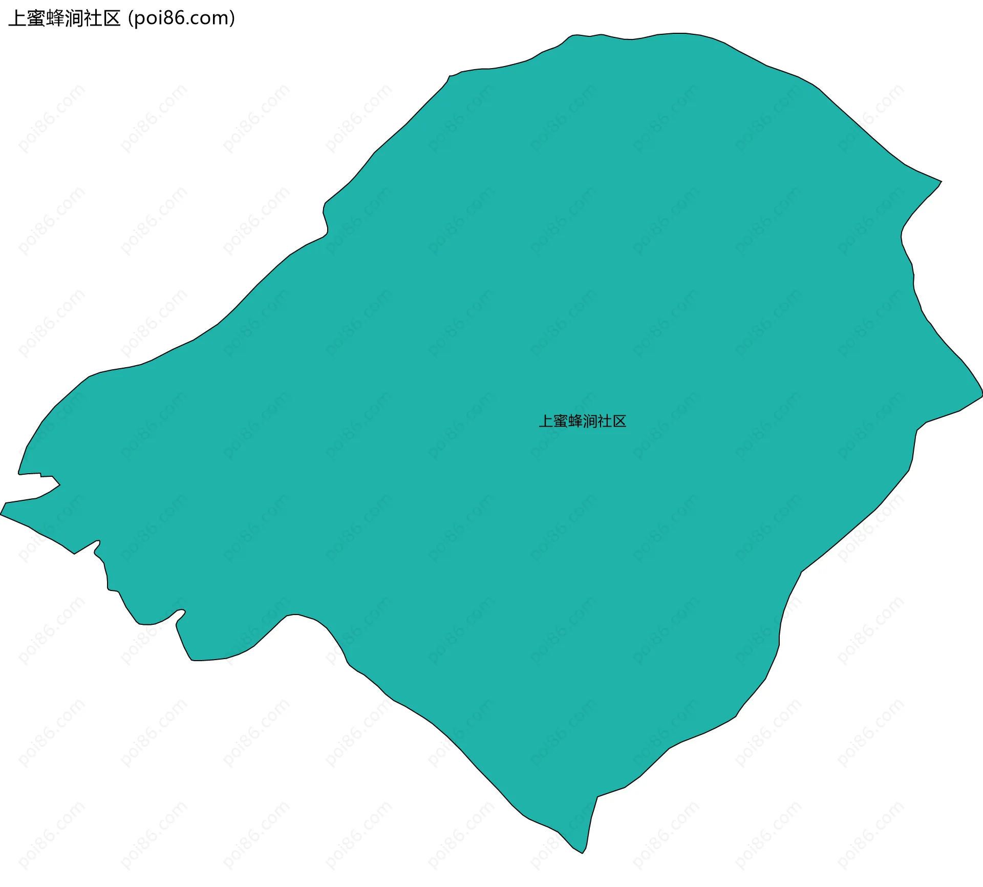 上蜜蜂涧社区边界地图
