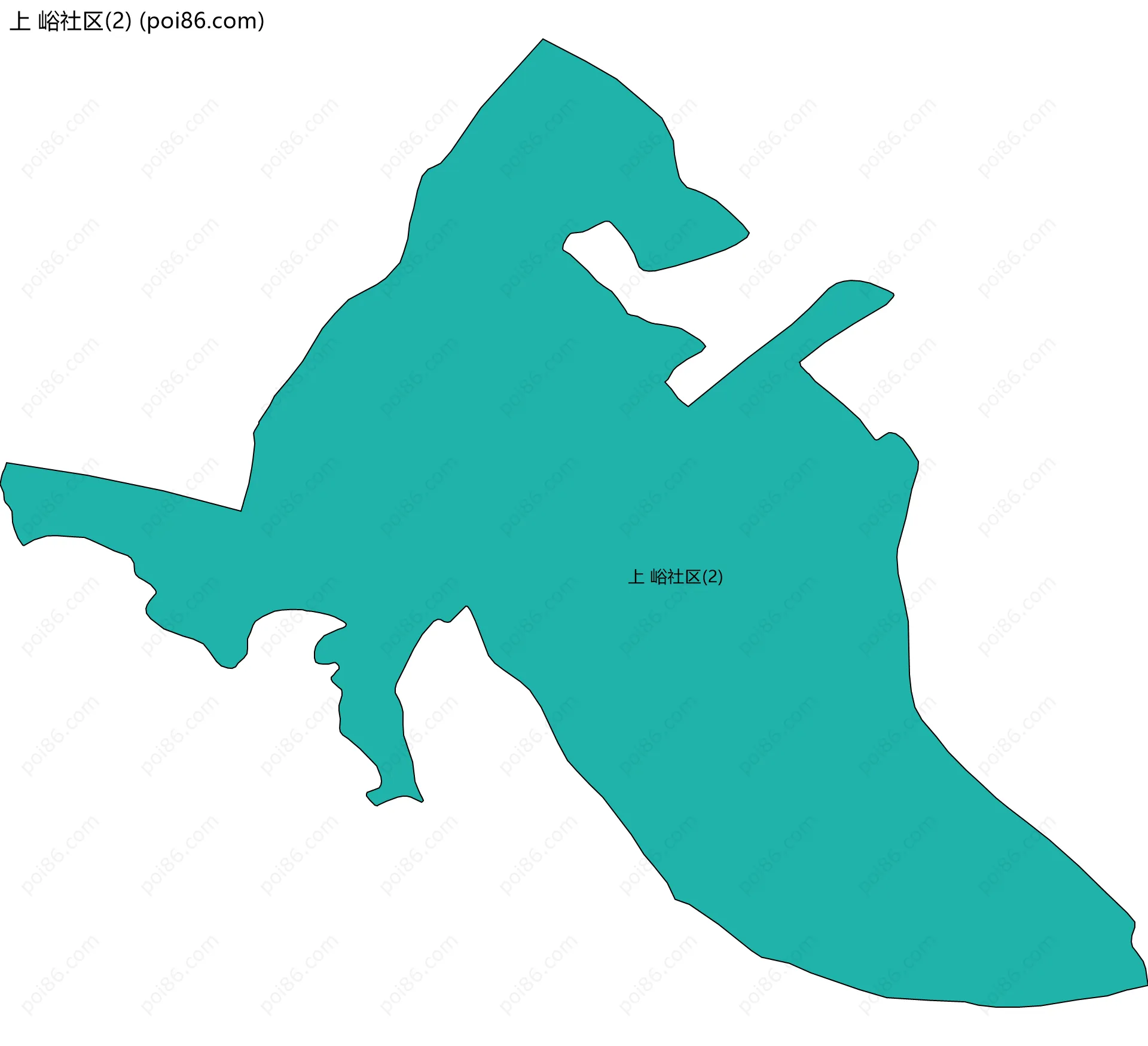 上 峪社区(2)边界地图