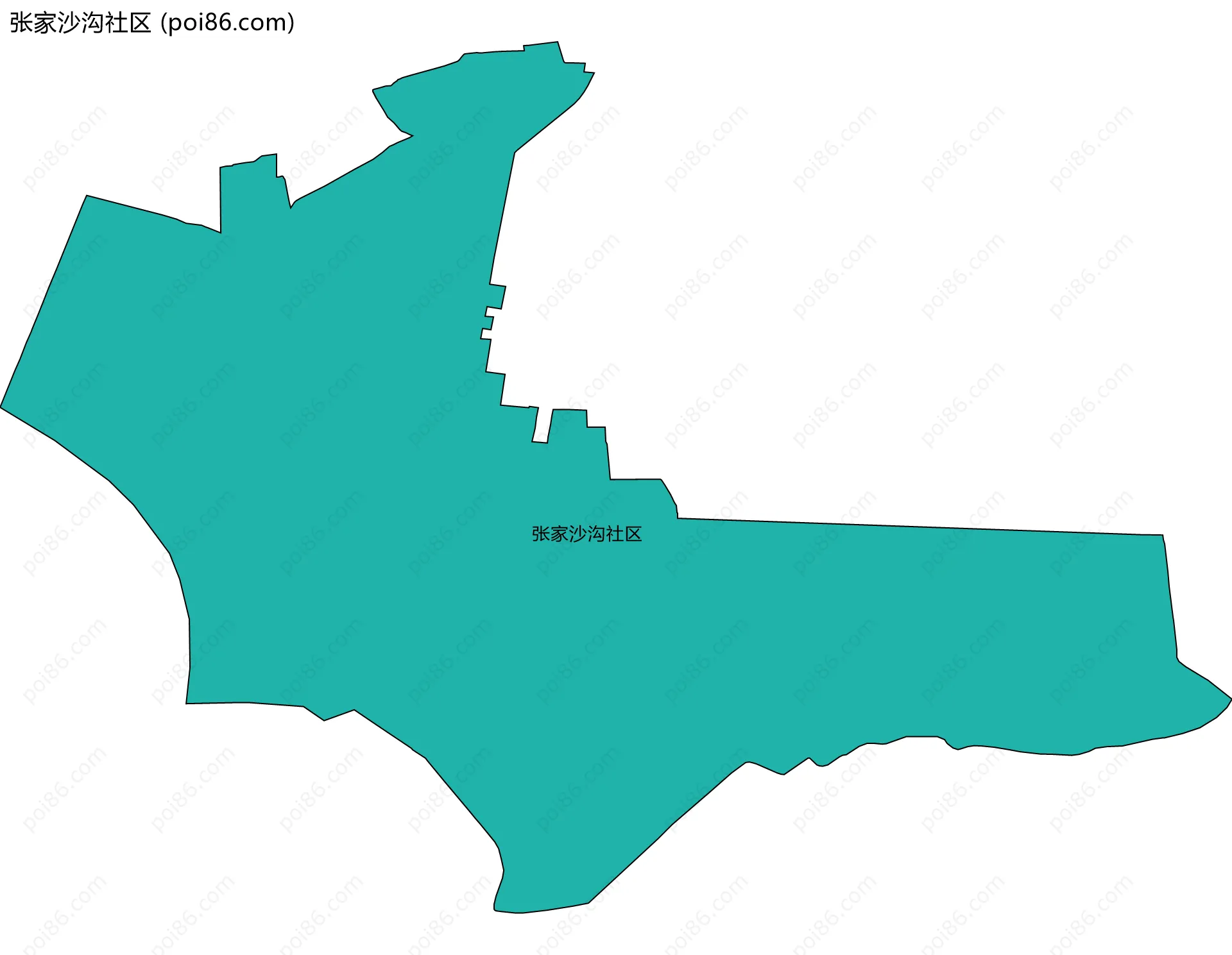 张家沙沟社区边界地图