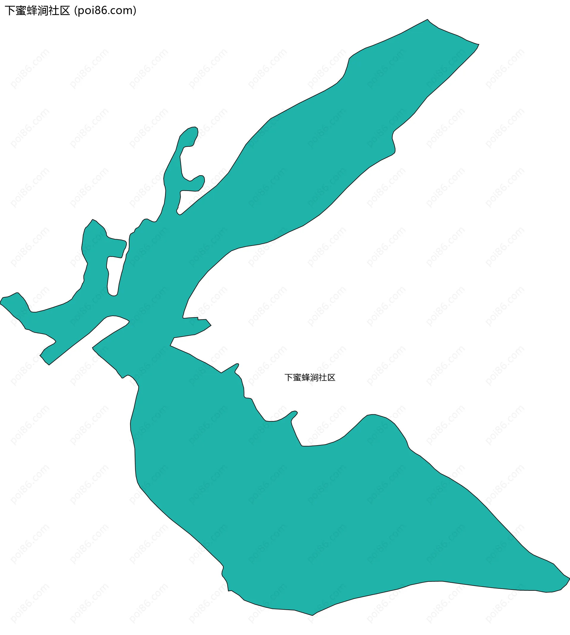 下蜜蜂涧社区边界地图