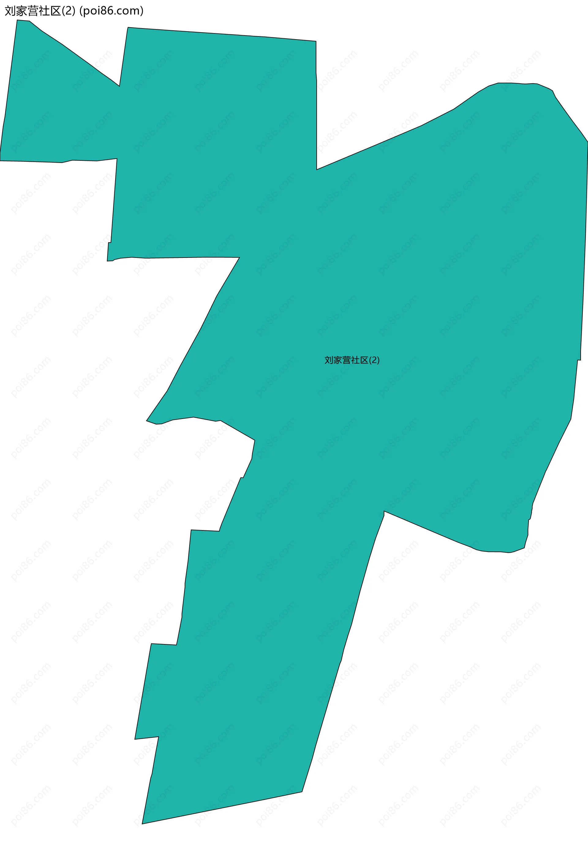 刘家营社区(2)边界地图