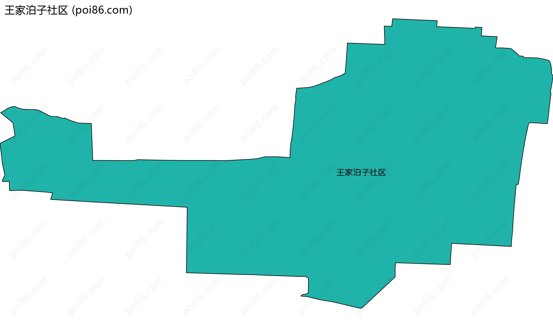 王家泊子社区边界地图