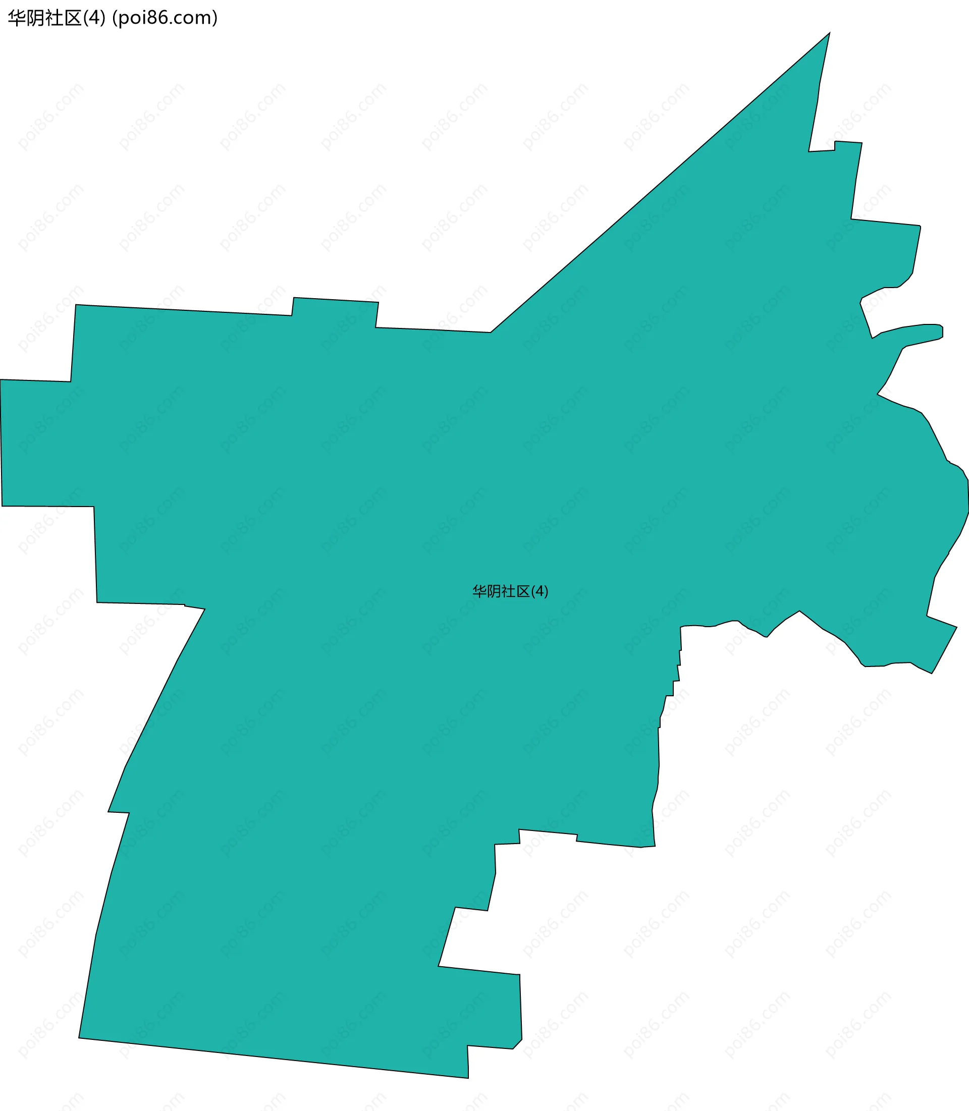 华阴社区(4)边界地图