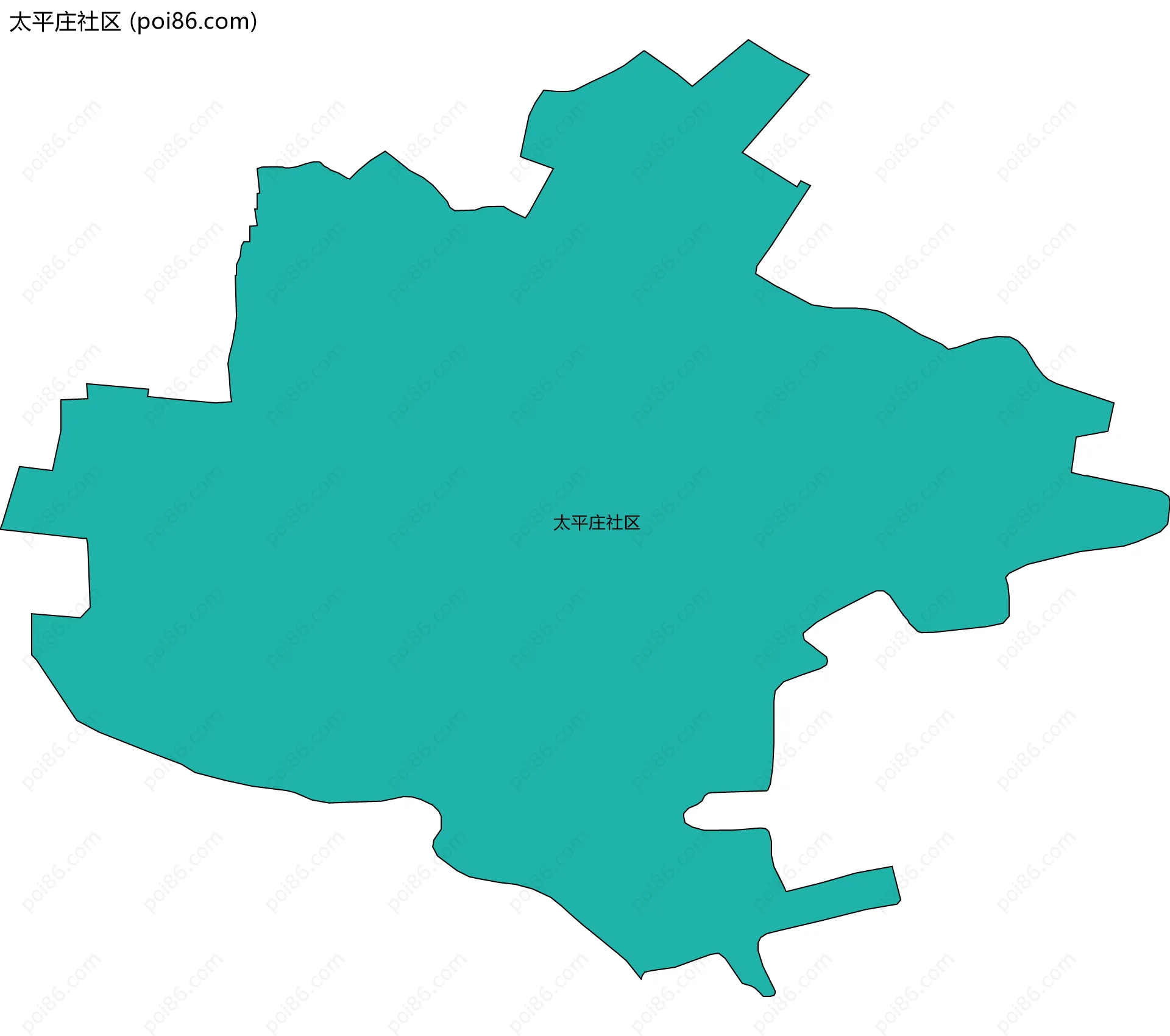太平庄社区边界地图