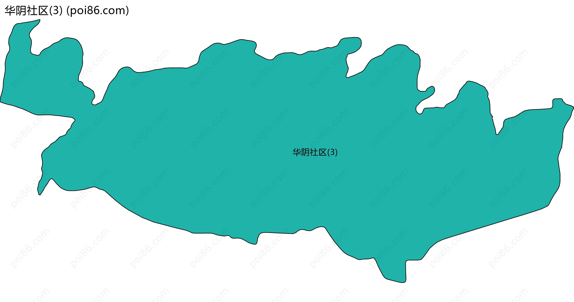 华阴社区(3)边界地图