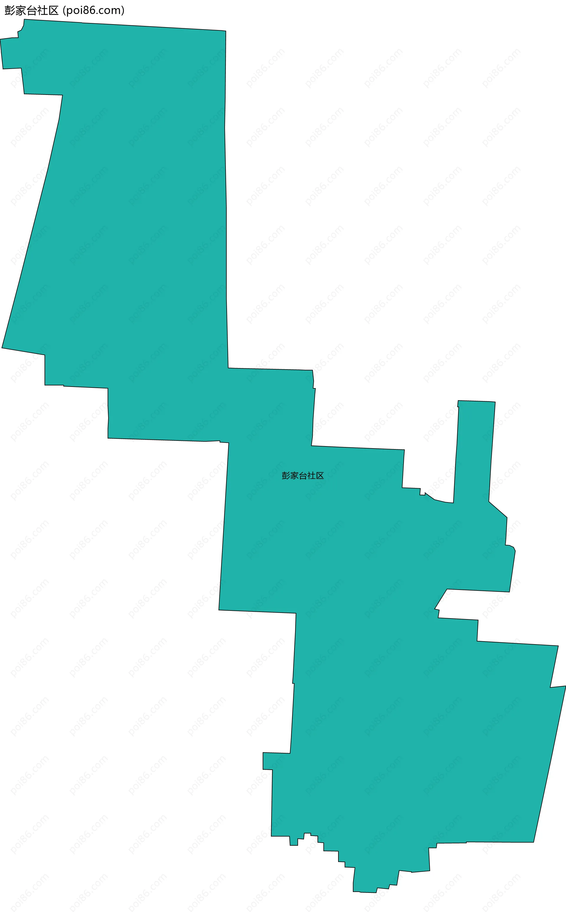 彭家台社区边界地图