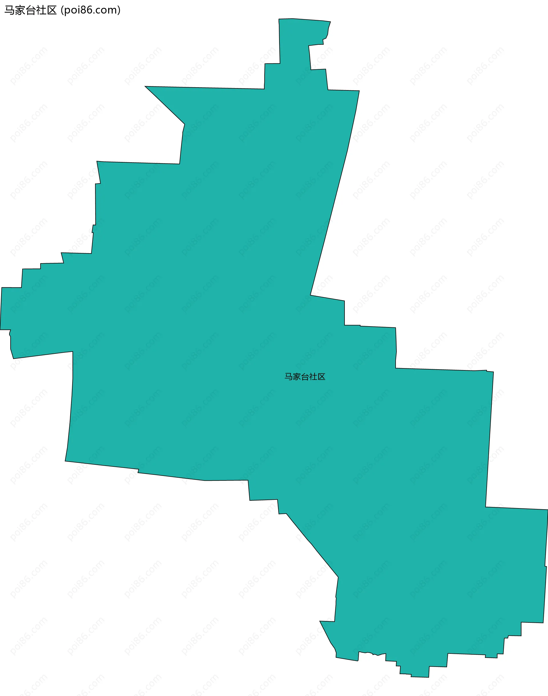 马家台社区边界地图