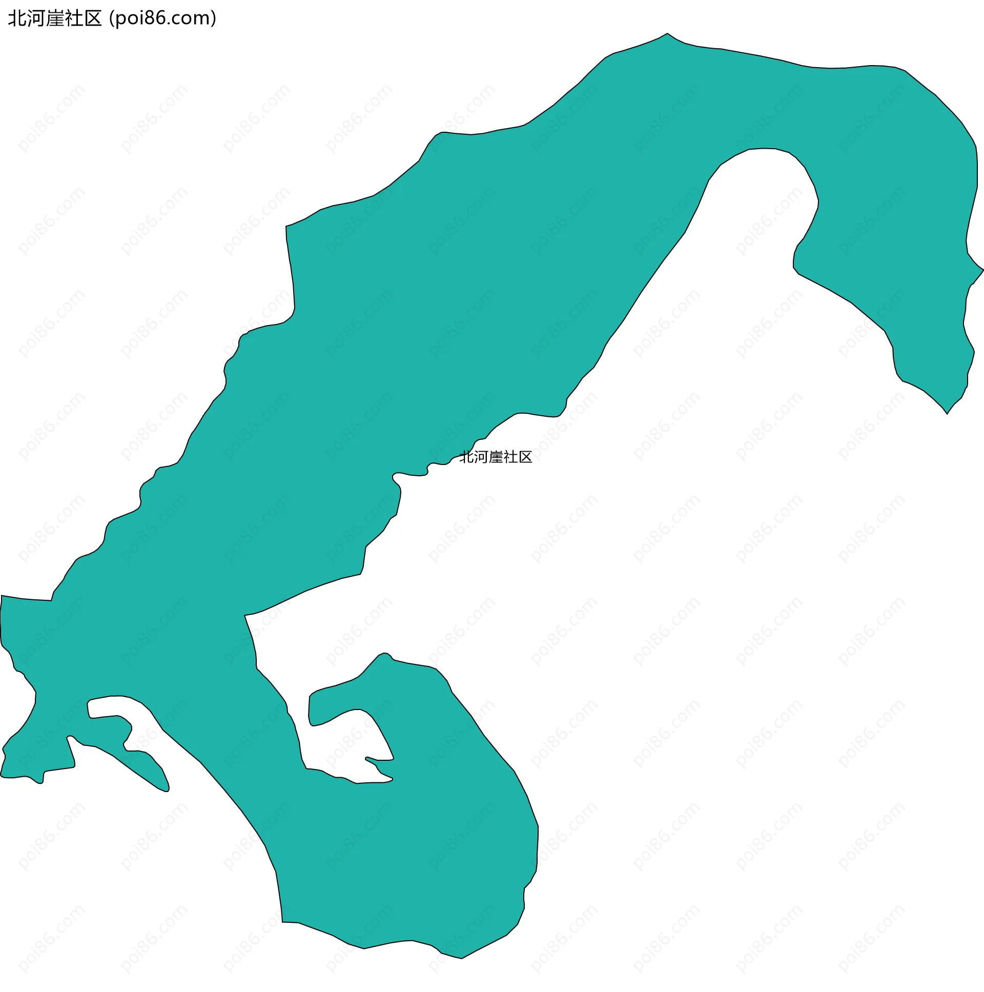 北河崖社区边界地图