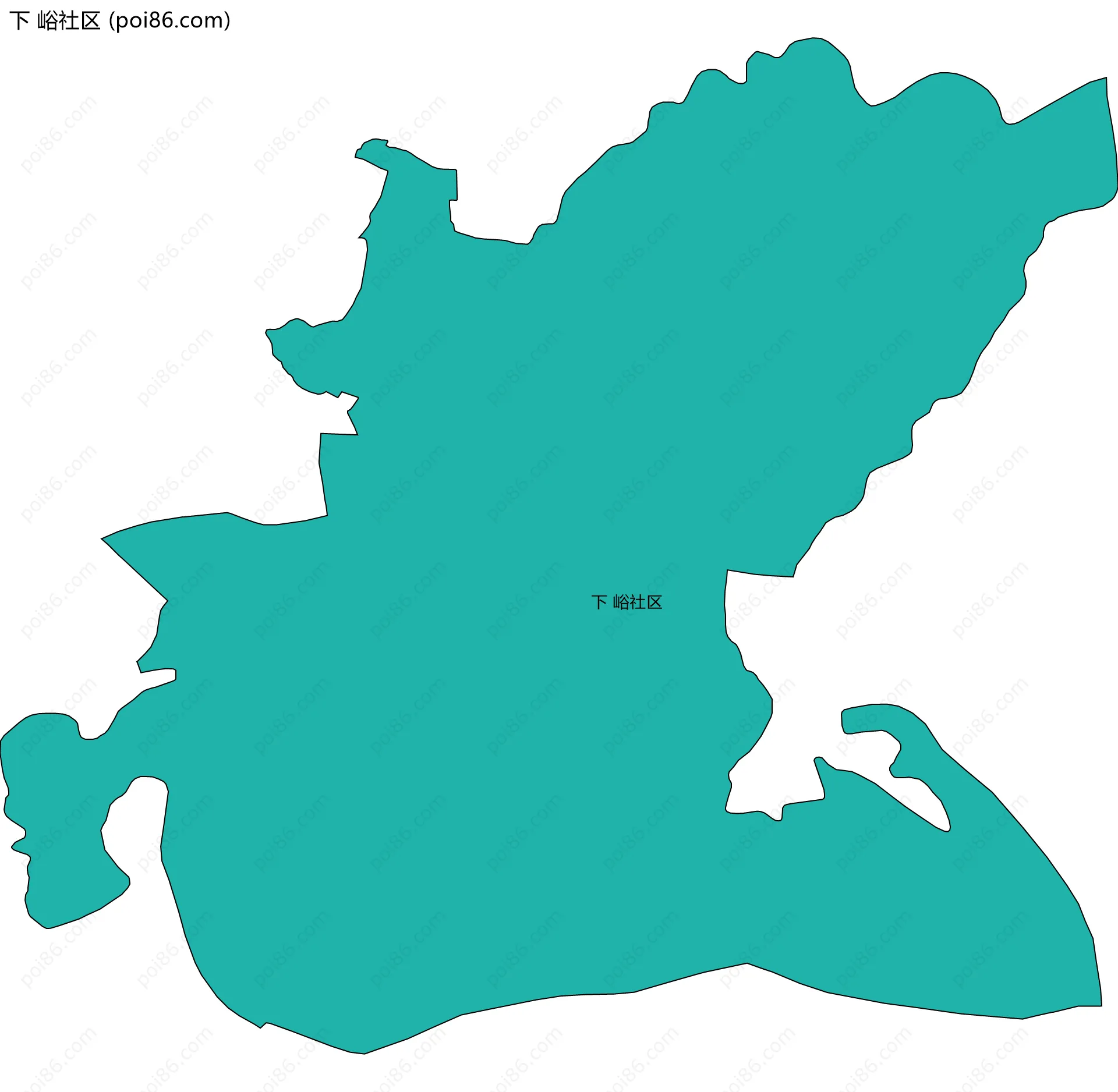 下 峪社区边界地图