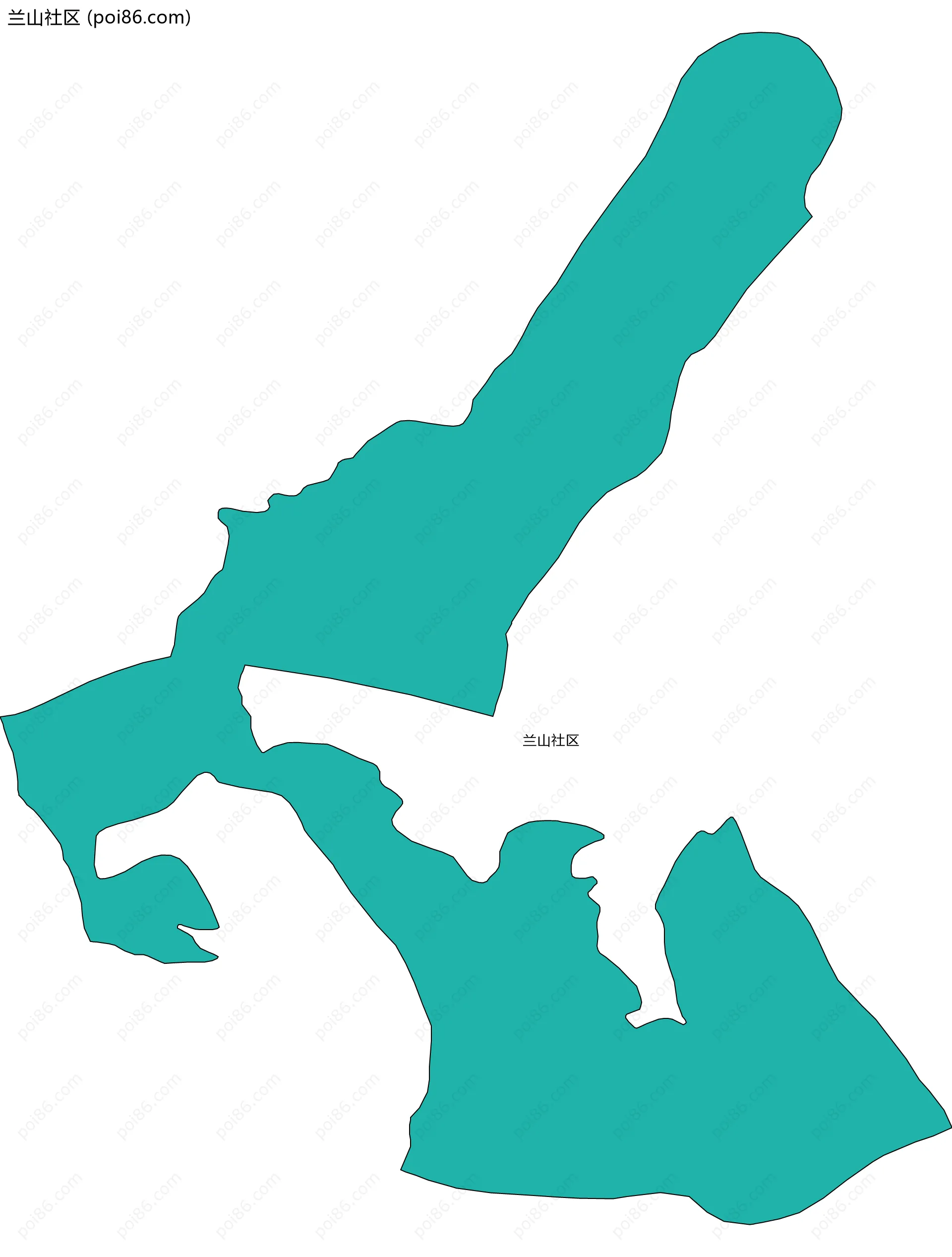兰山社区边界地图