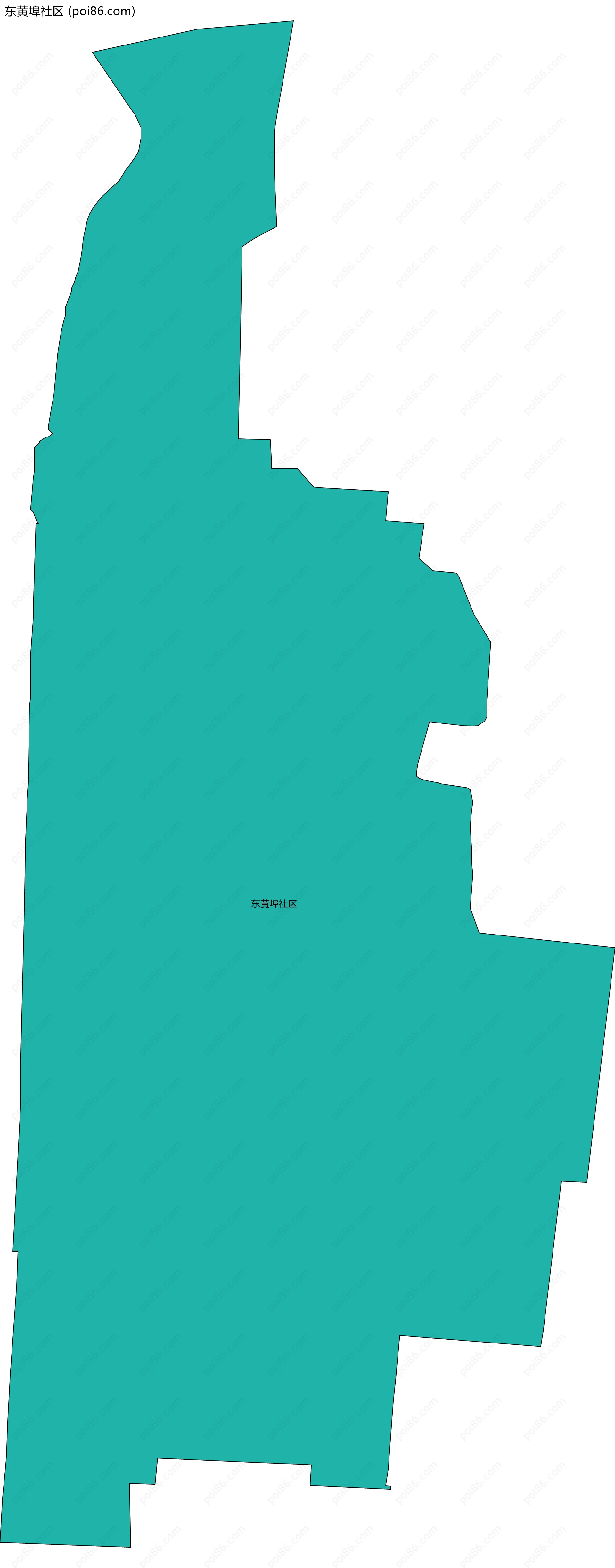 东黄埠社区边界地图