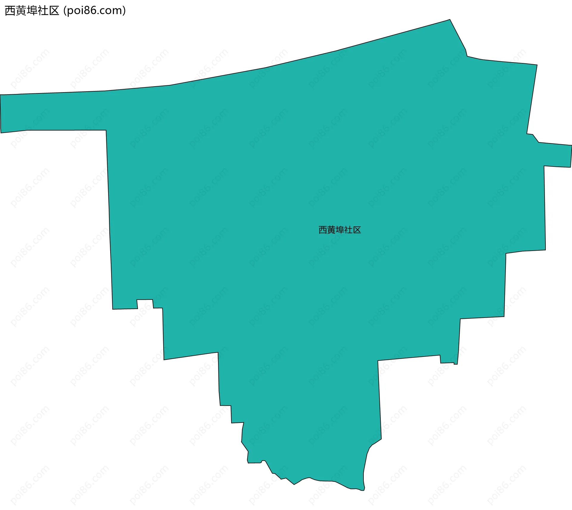 西黄埠社区边界地图