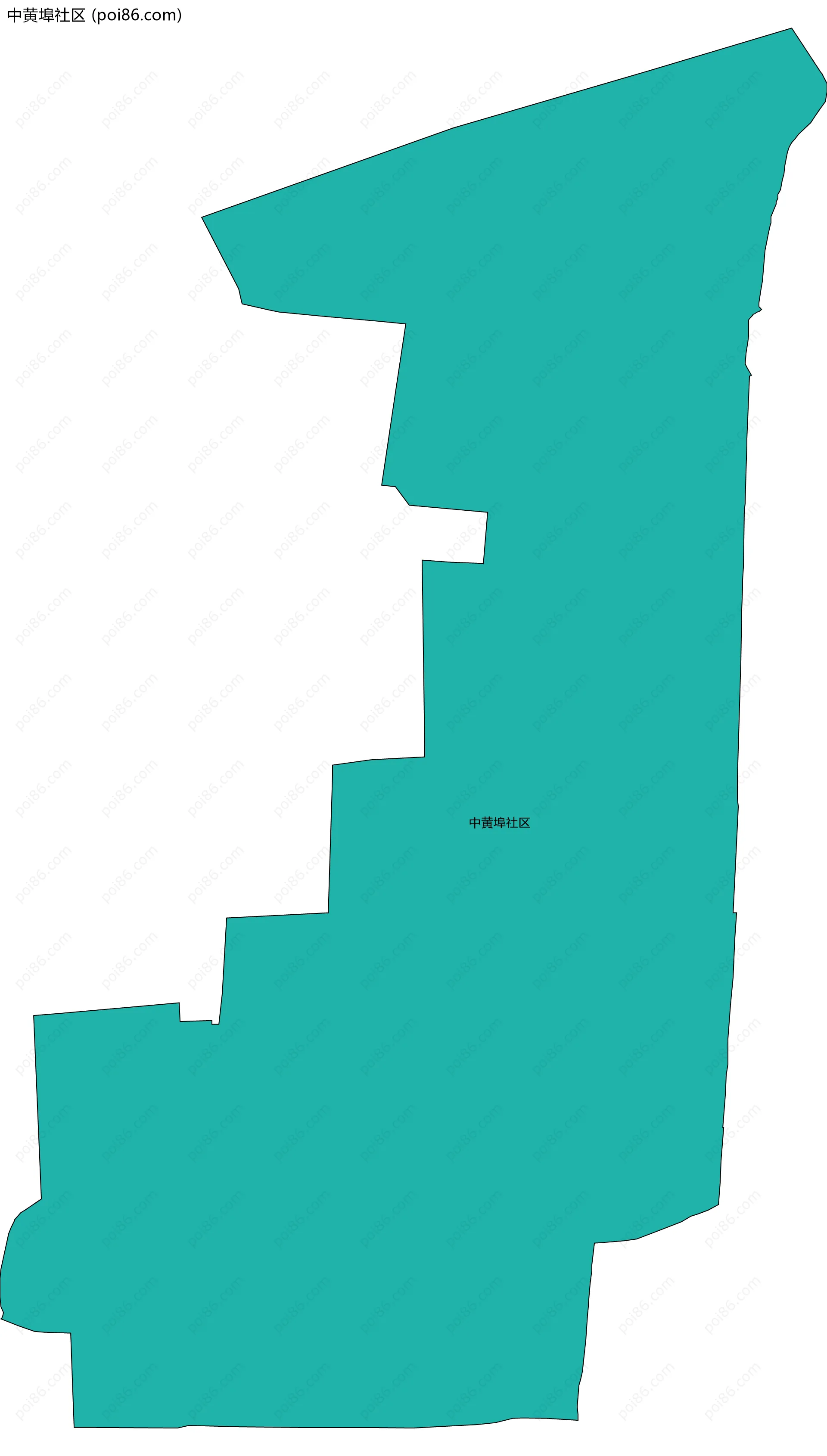 中黄埠社区边界地图