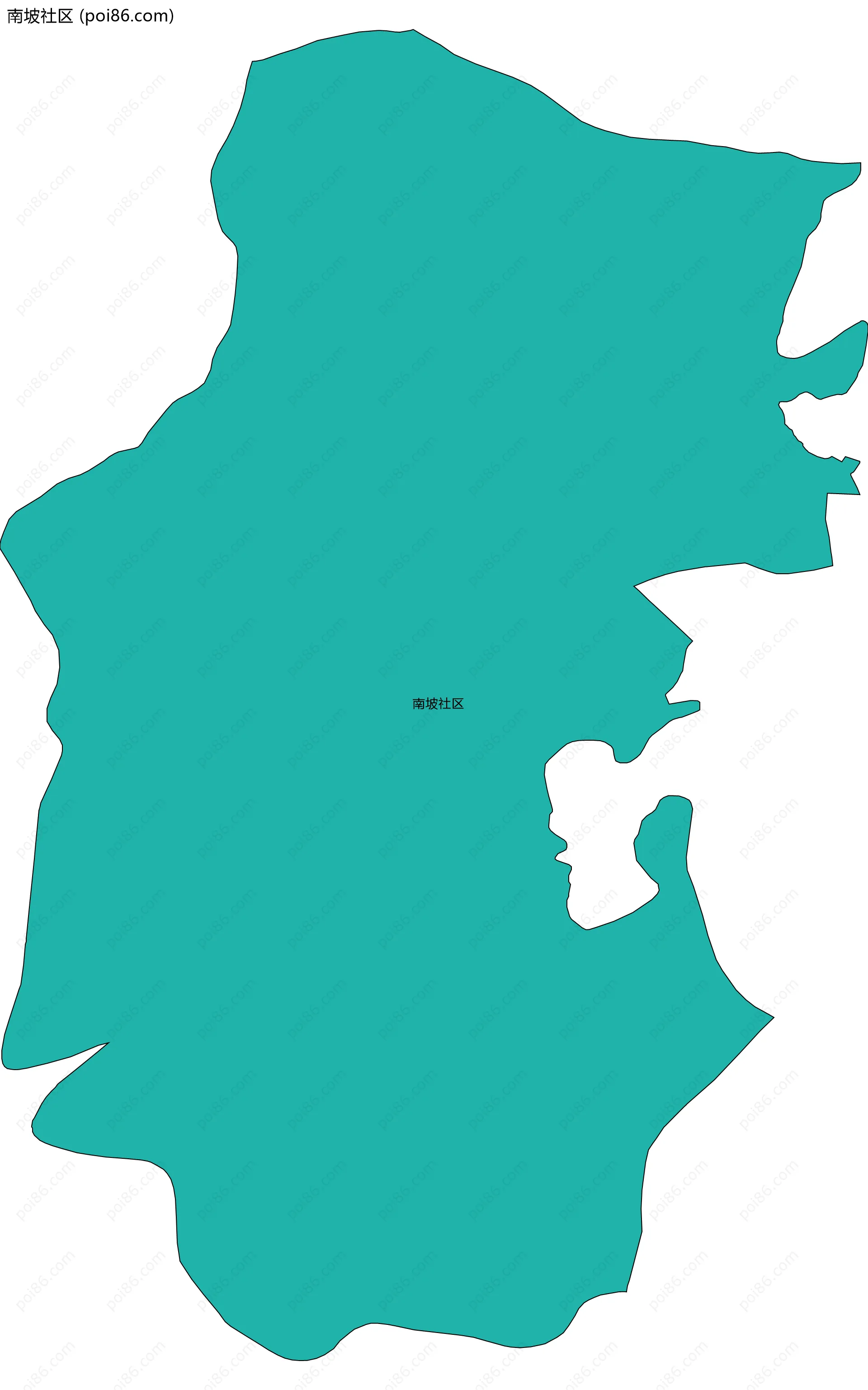 南坡社区边界地图