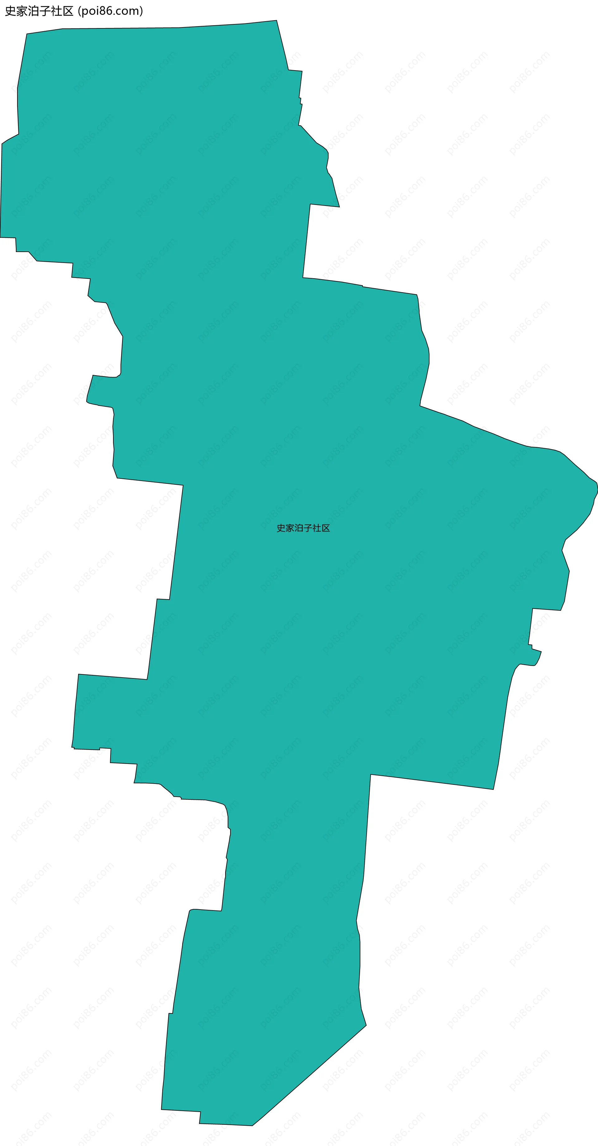 史家泊子社区边界地图