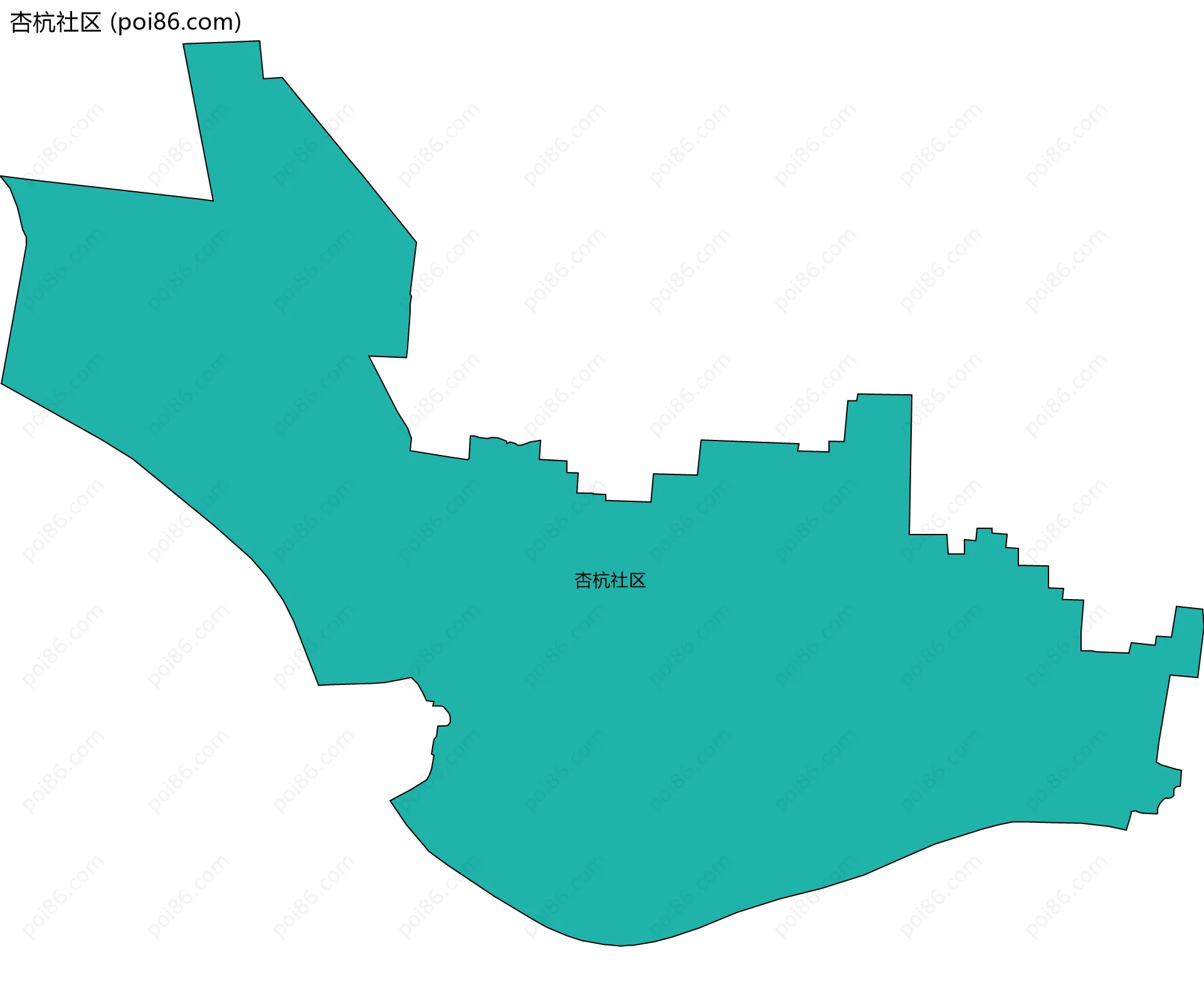 杏杭社区边界地图
