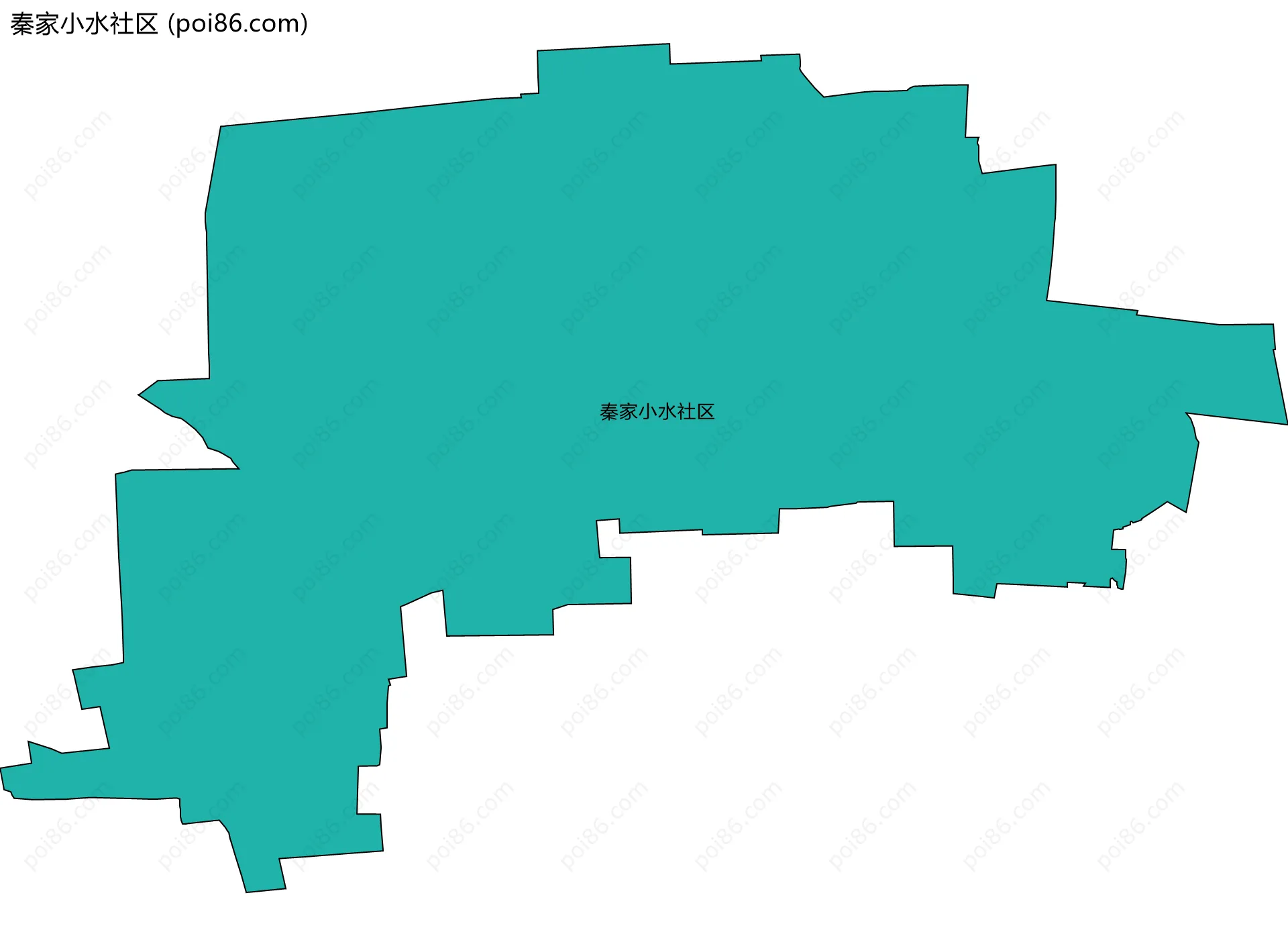 秦家小水社区边界地图