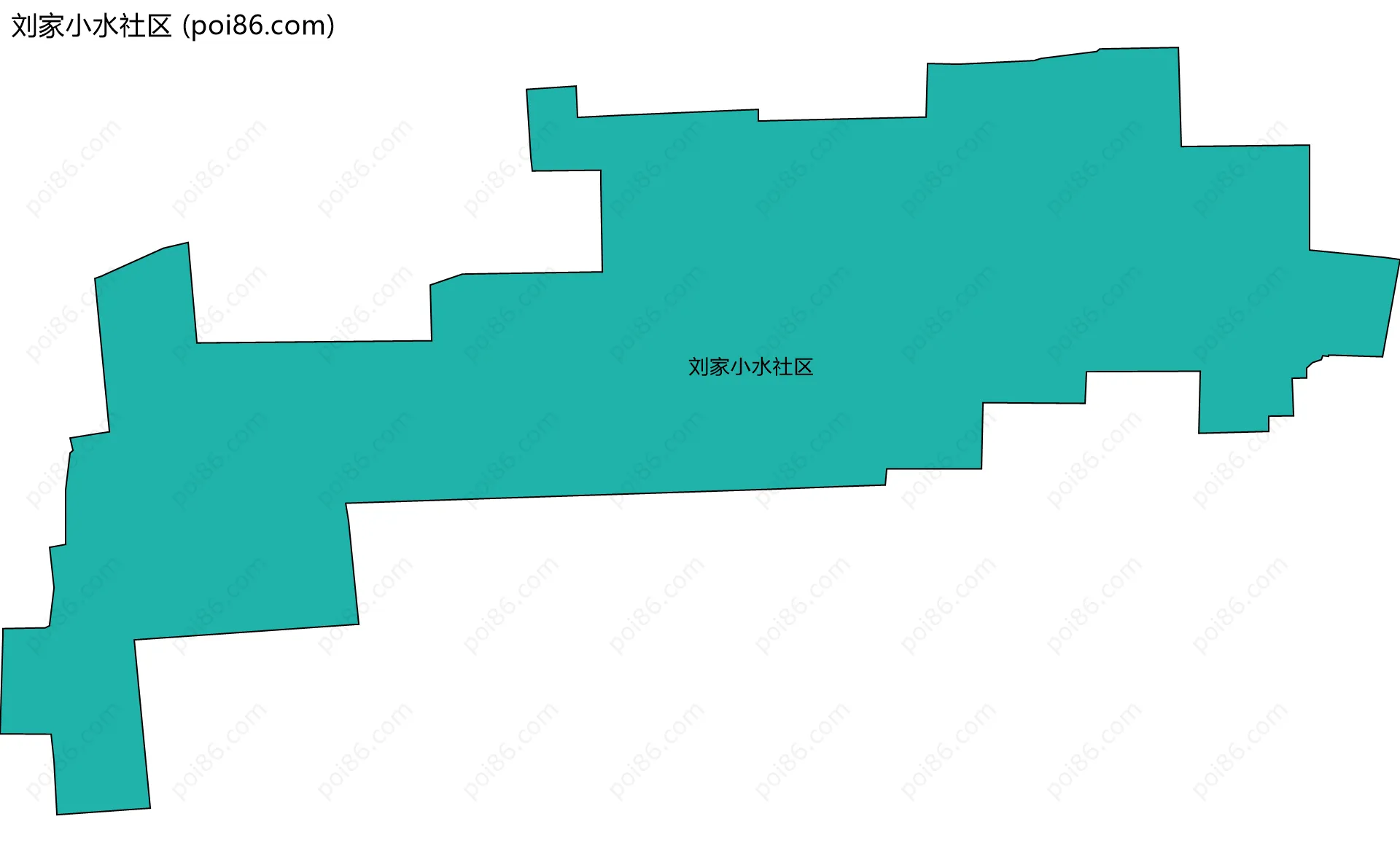 刘家小水社区边界地图
