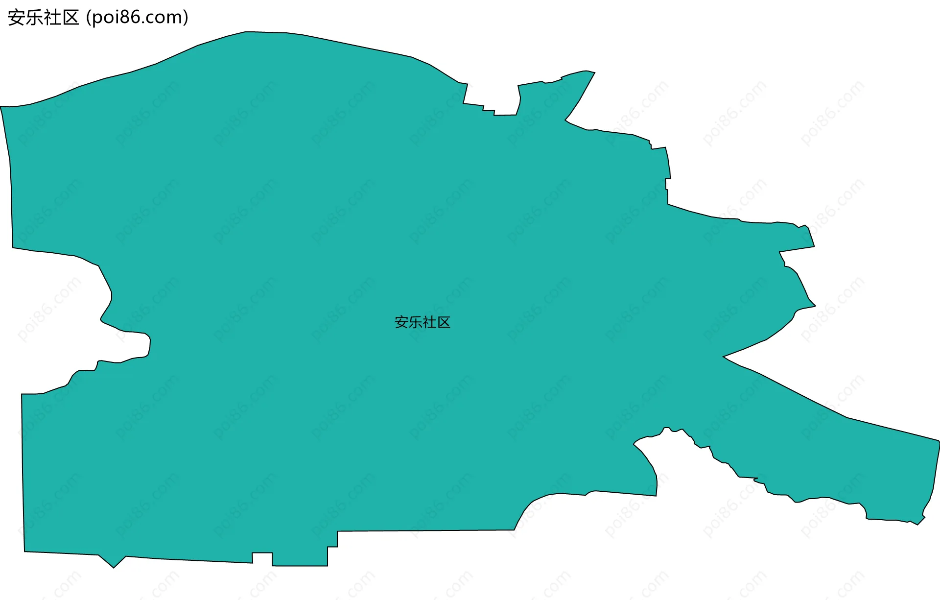 安乐社区边界地图