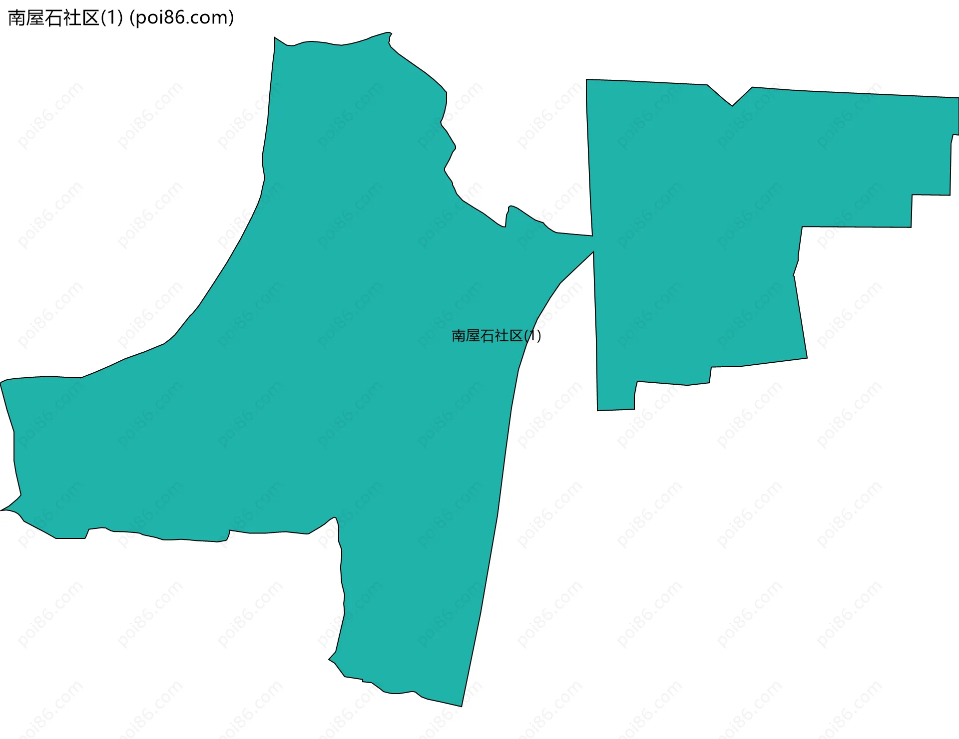 南屋石社区(1)边界地图