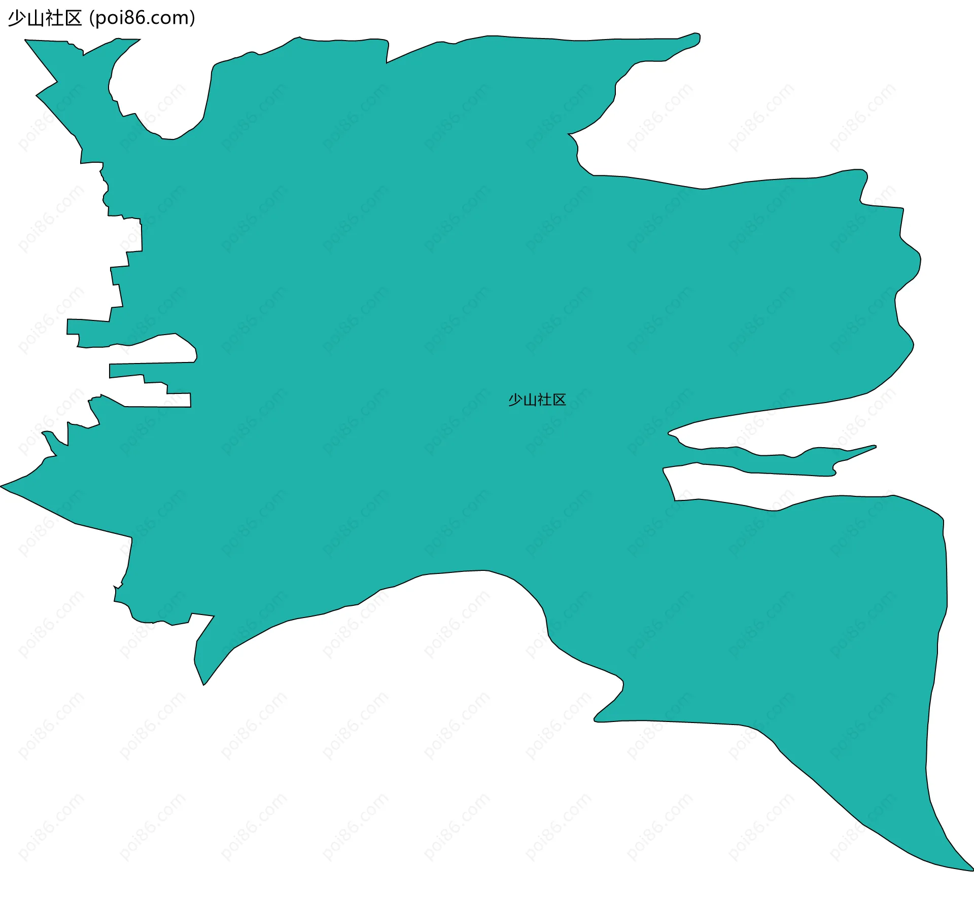 少山社区边界地图