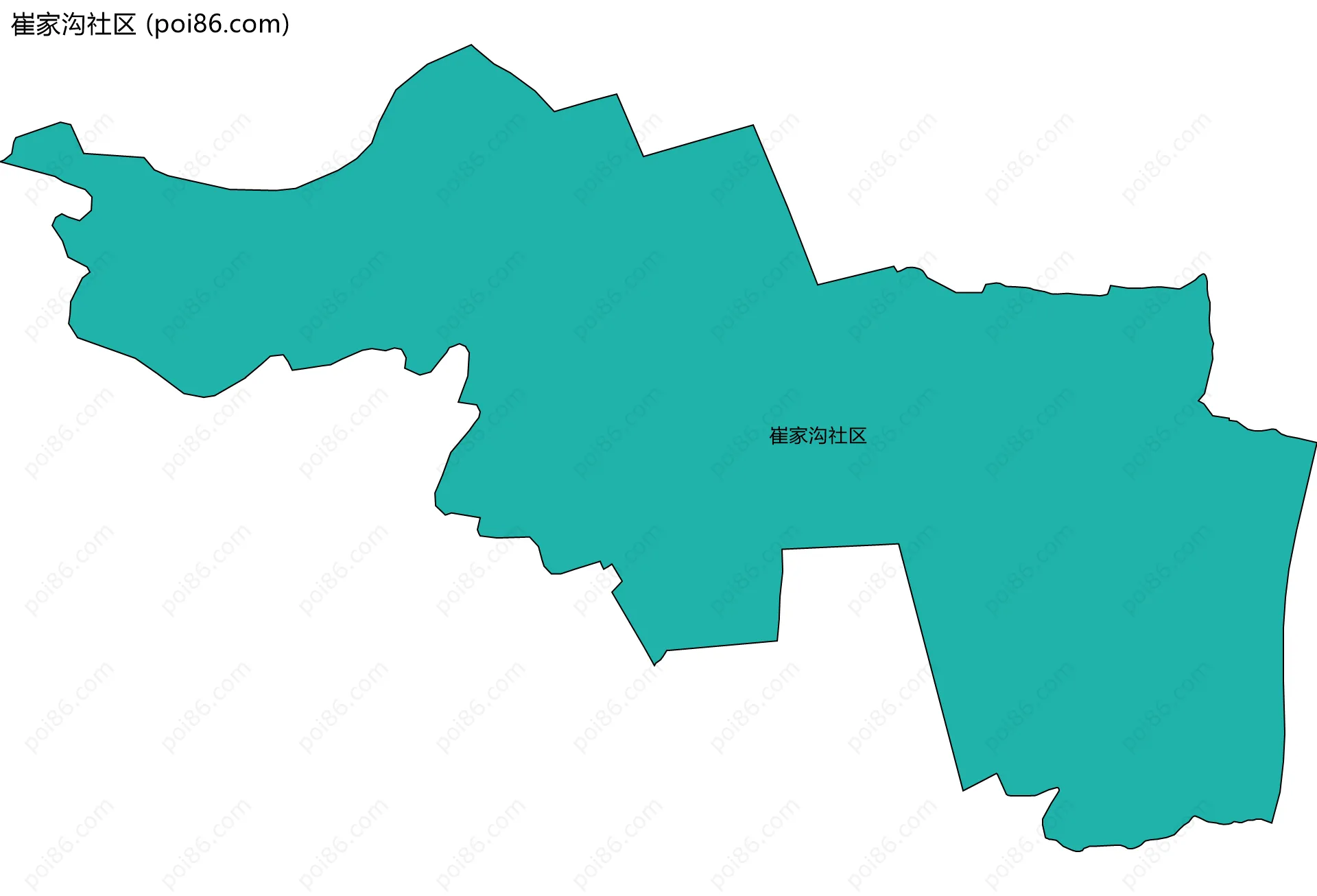 崔家沟社区边界地图