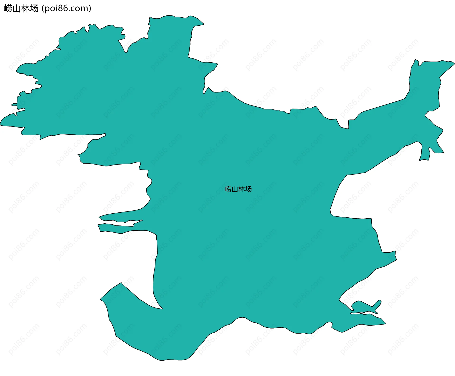 崂山林场边界地图