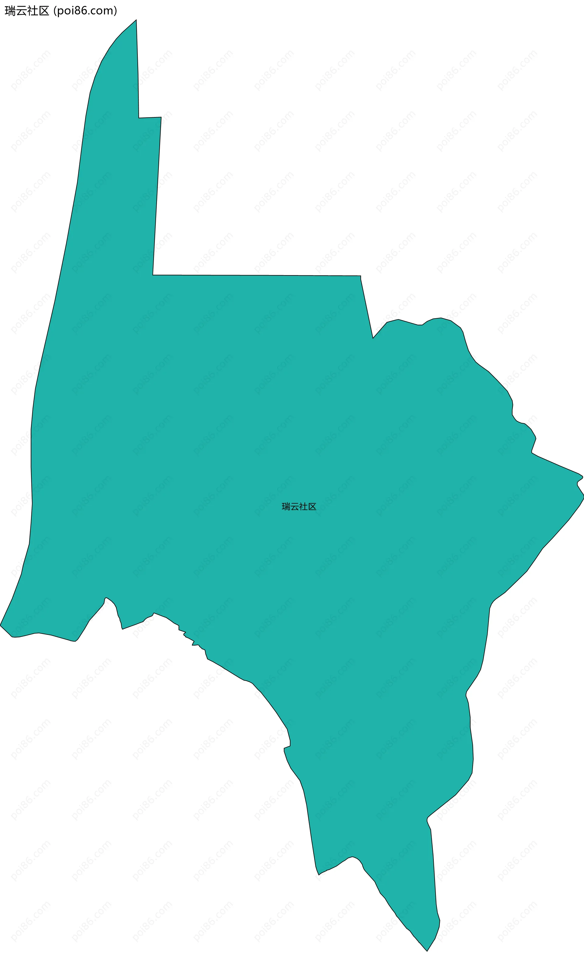 瑞云社区边界地图