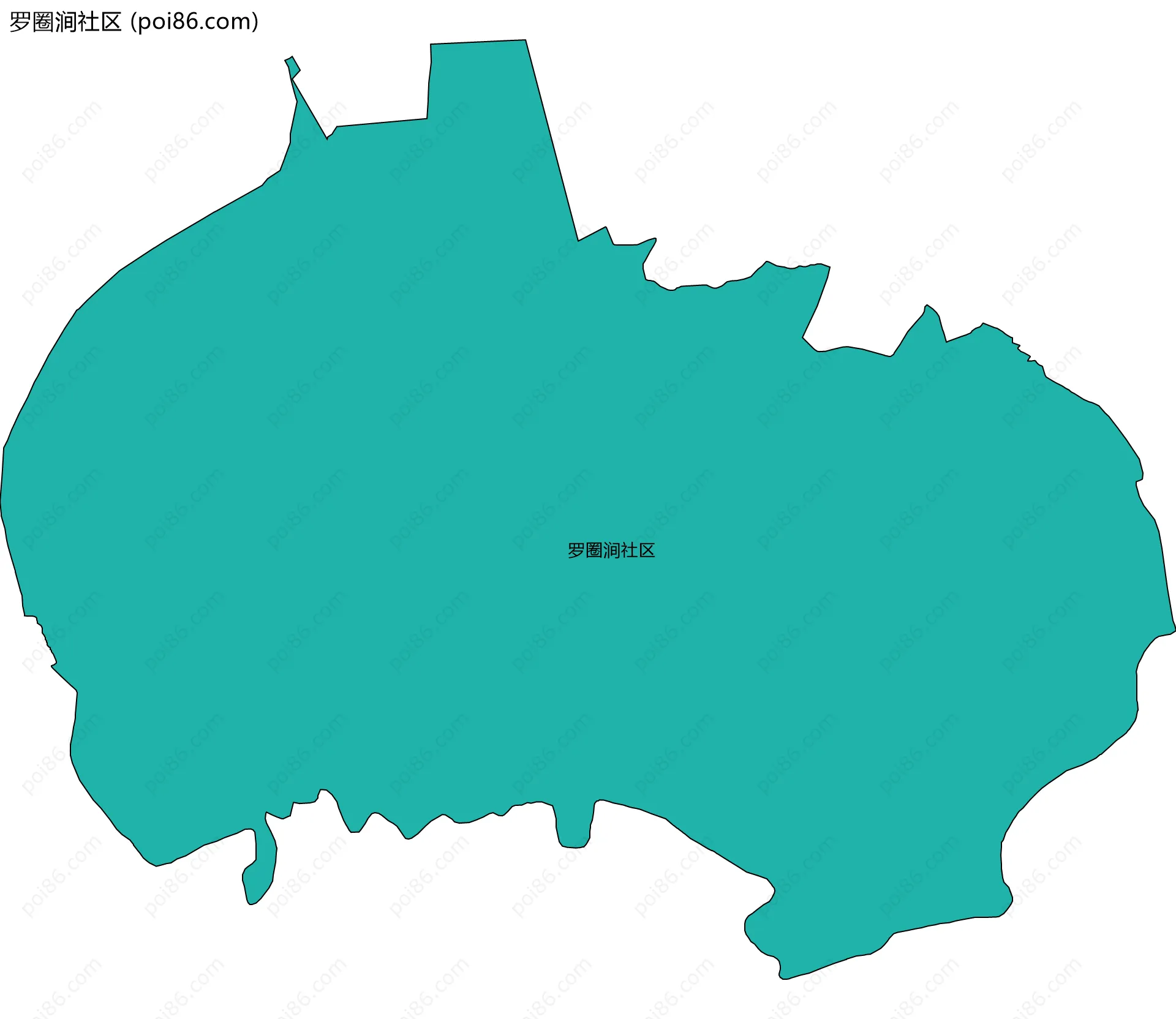 罗圈涧社区边界地图