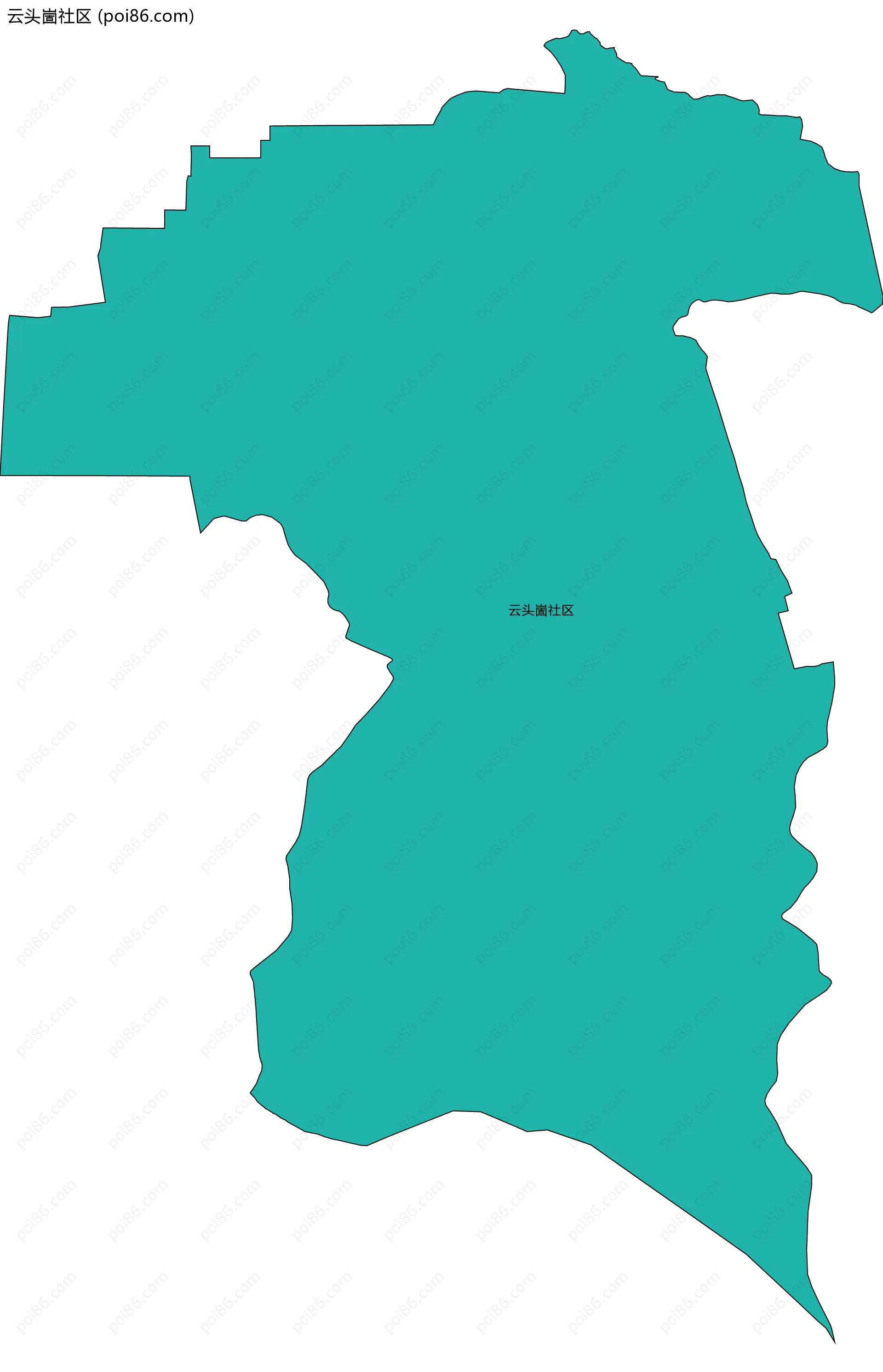 云头崮社区边界地图