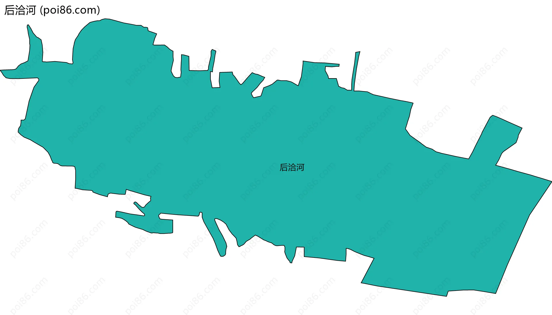 后洽河边界地图