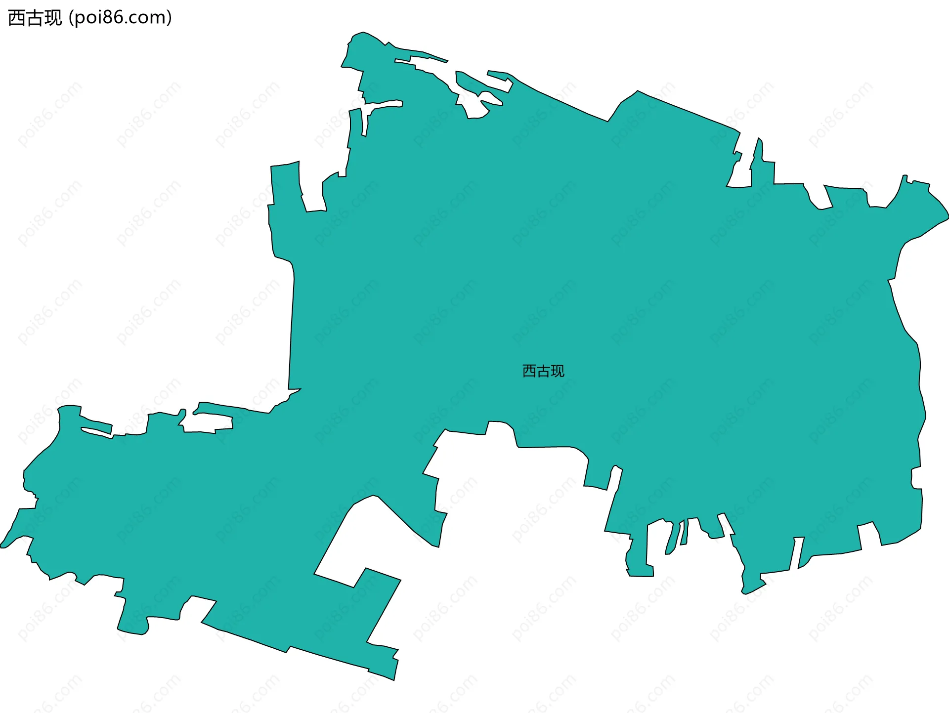 西古现边界地图