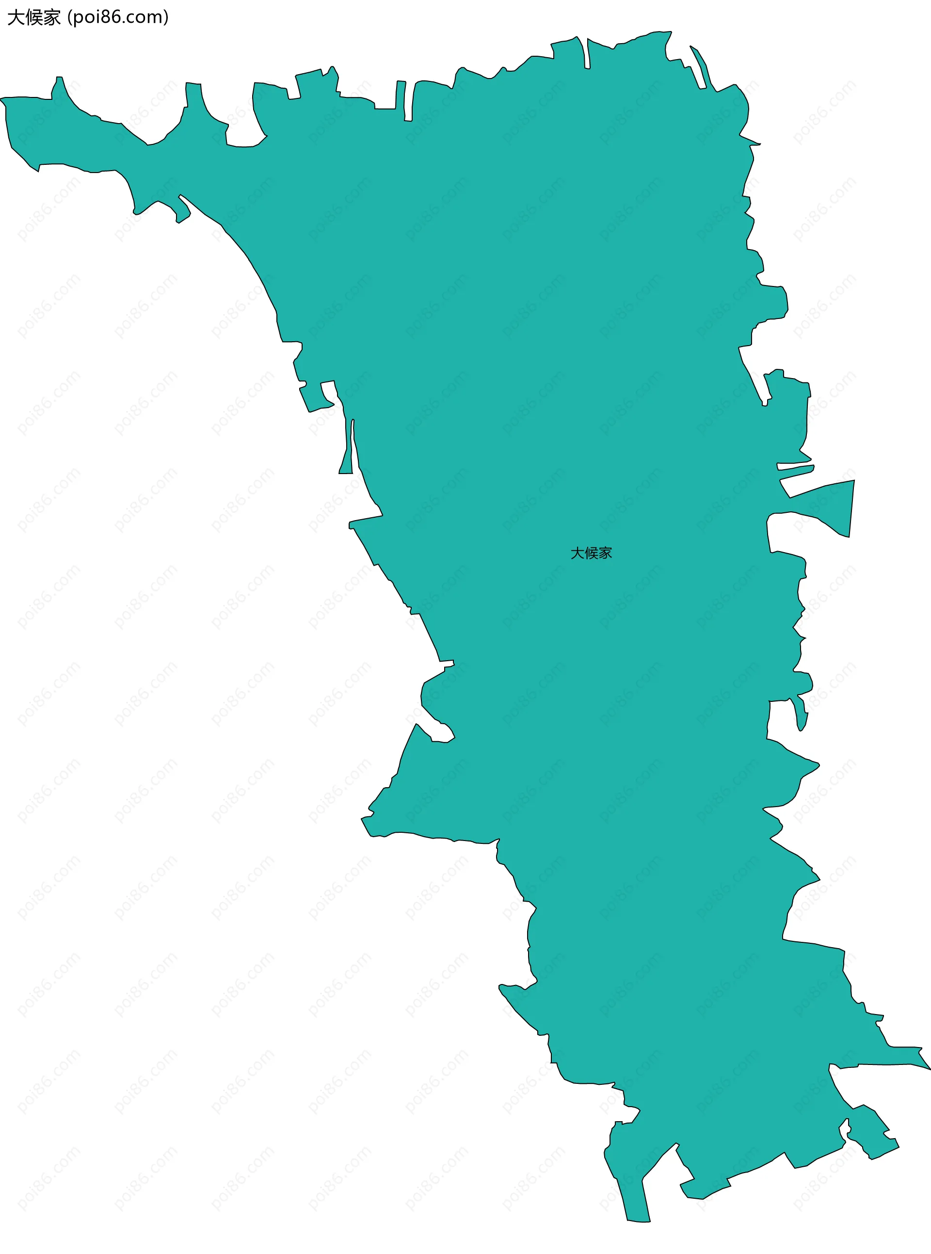 大候家边界地图