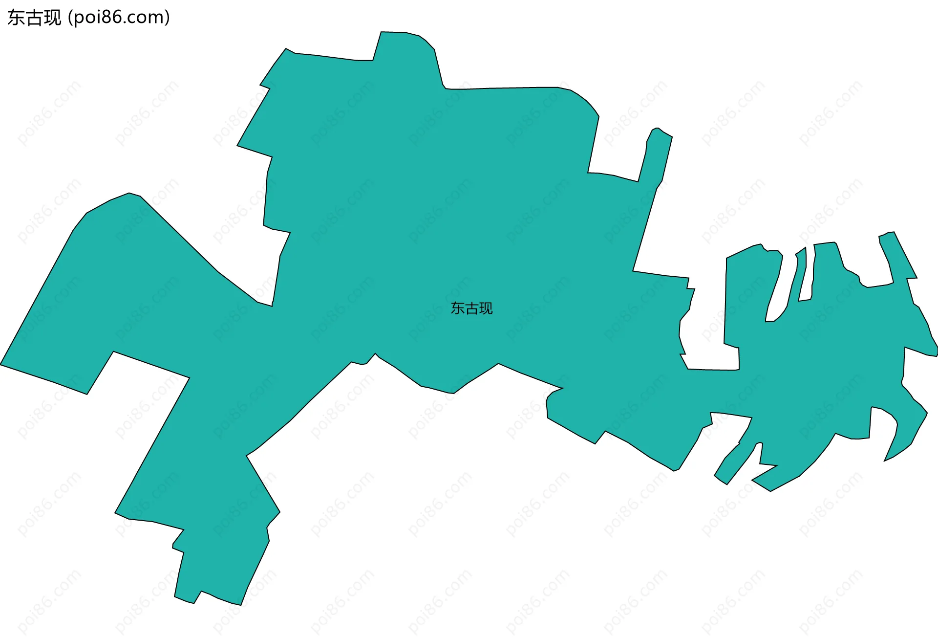 东古现边界地图