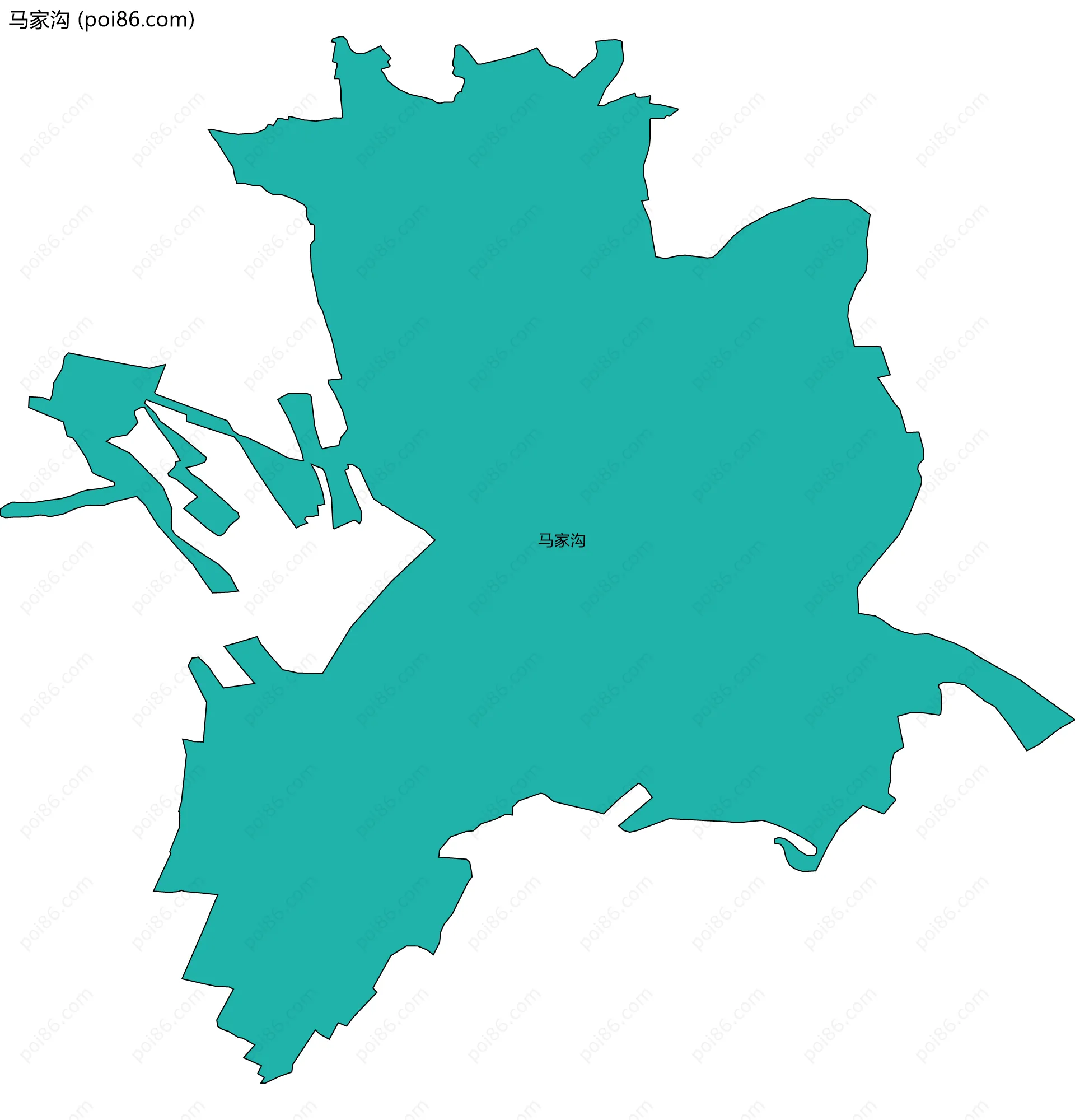 马家沟边界地图