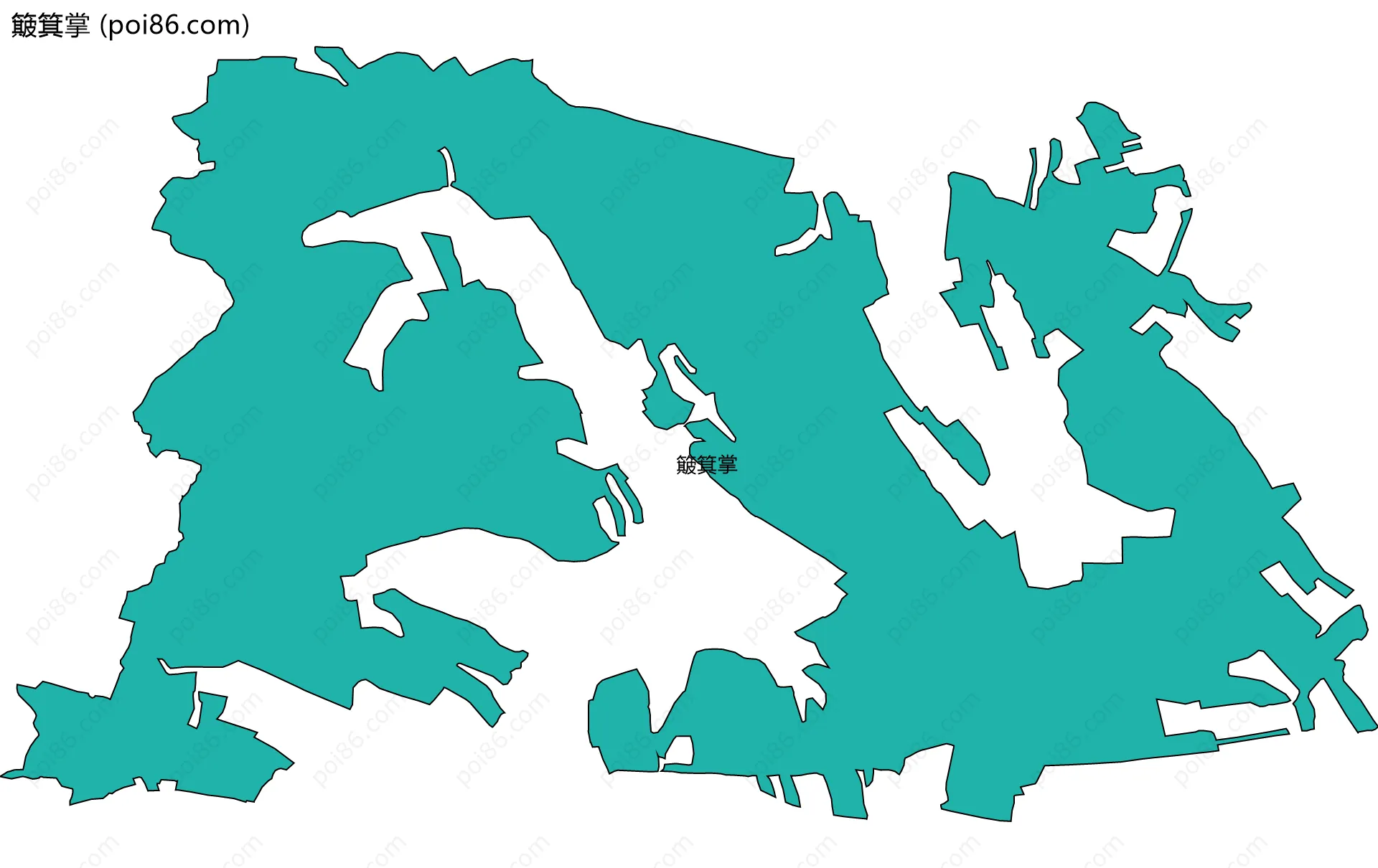 簸箕掌边界地图