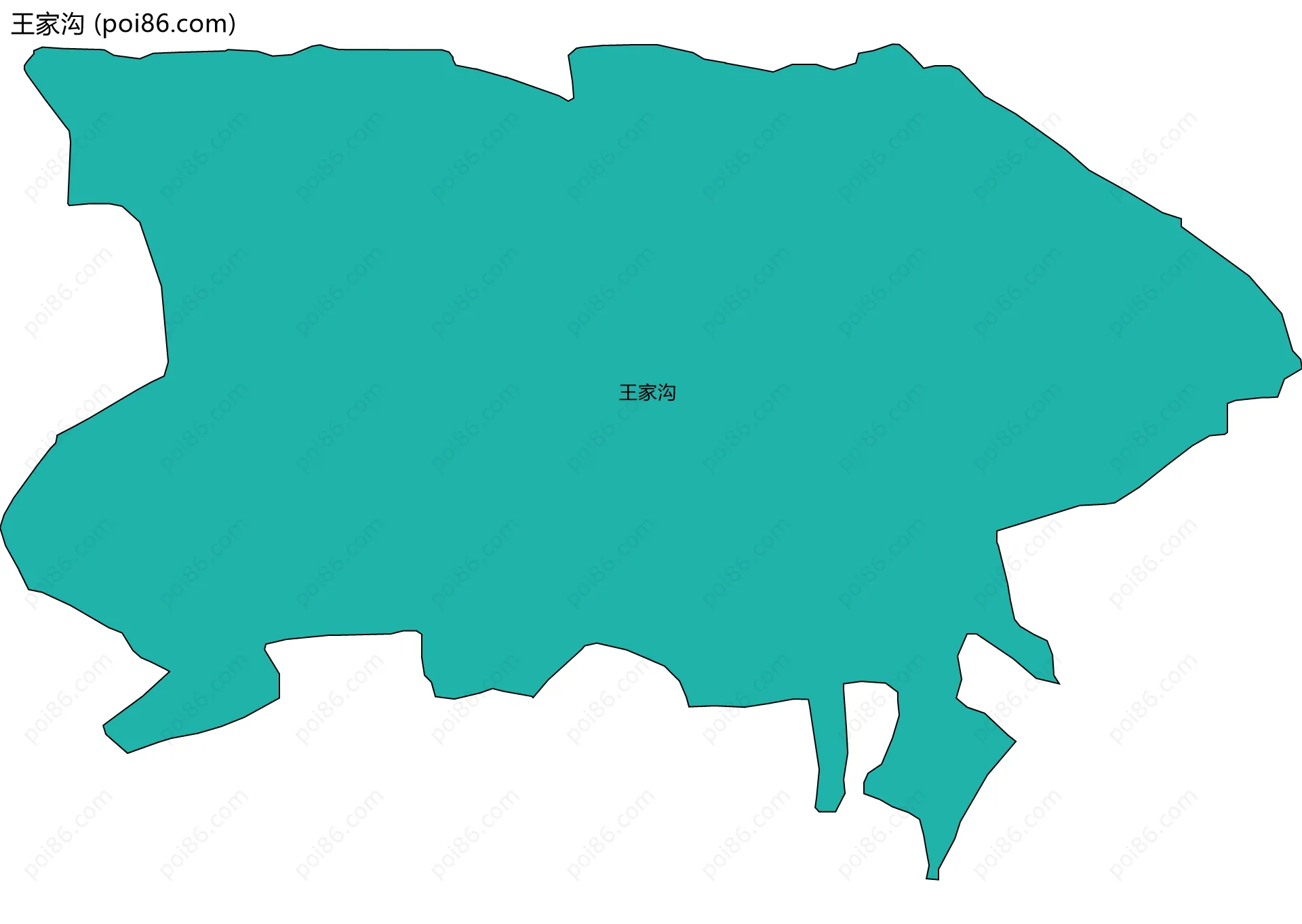 王家沟边界地图