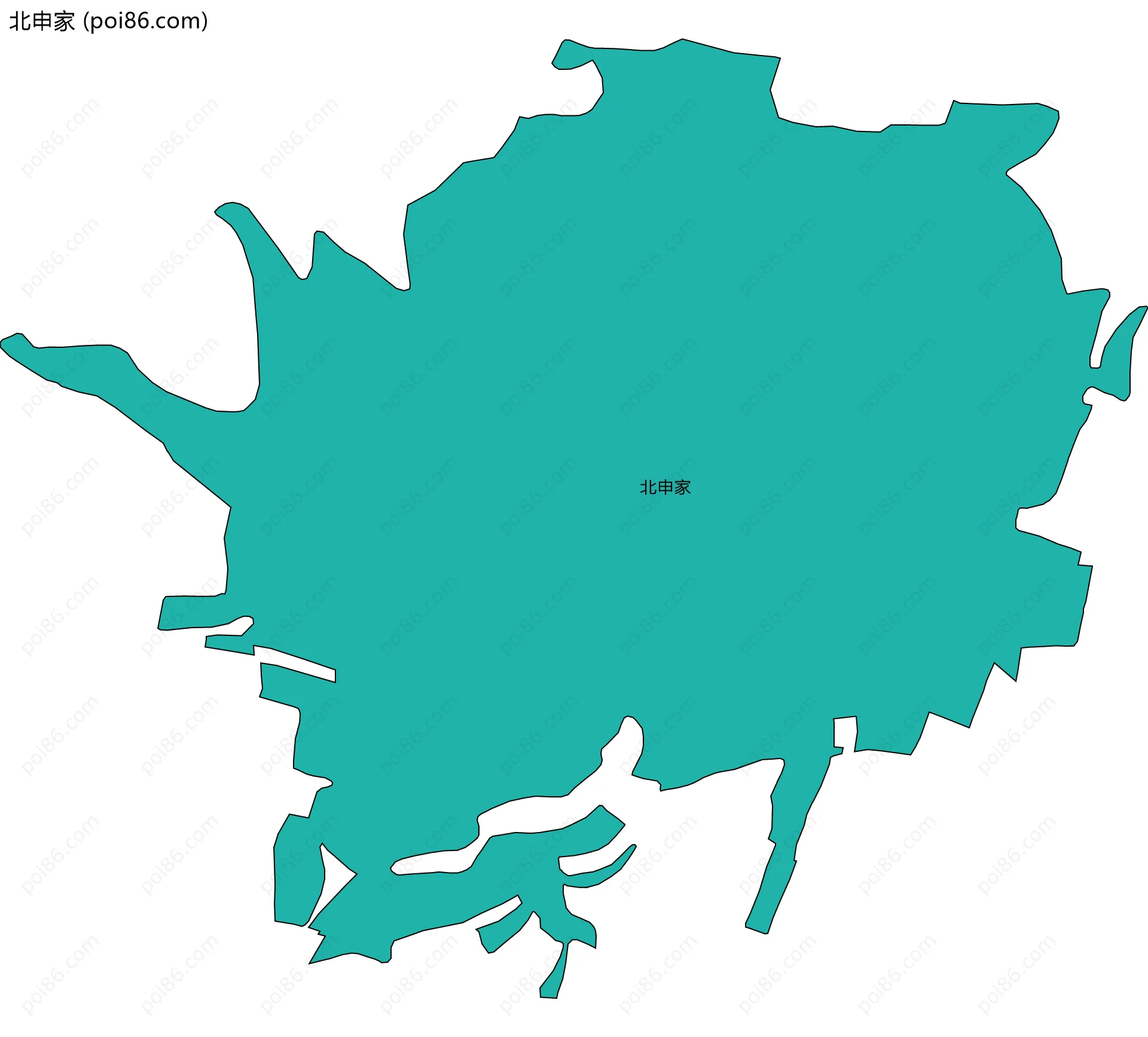 北申家边界地图