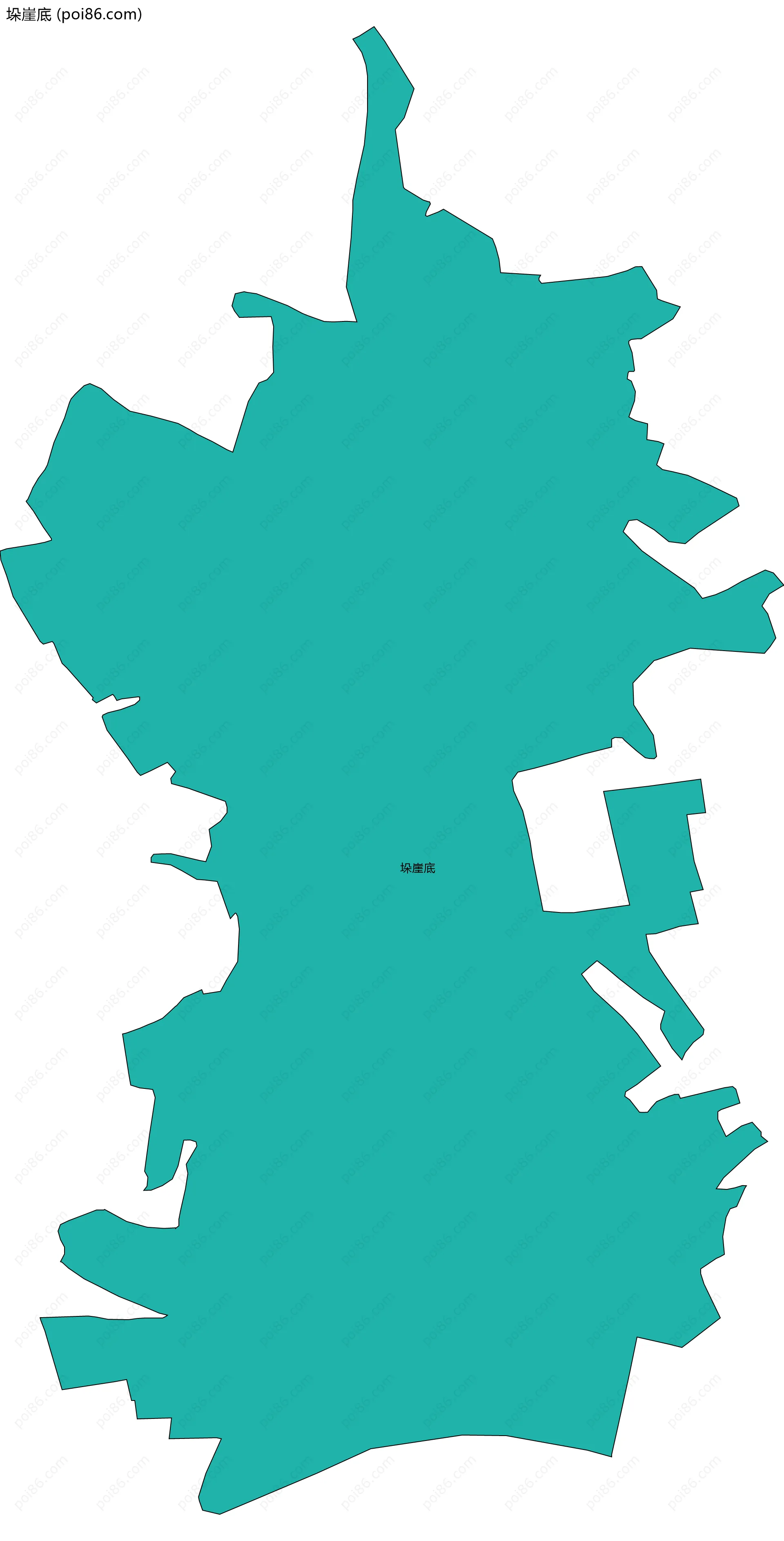 垛崖底边界地图