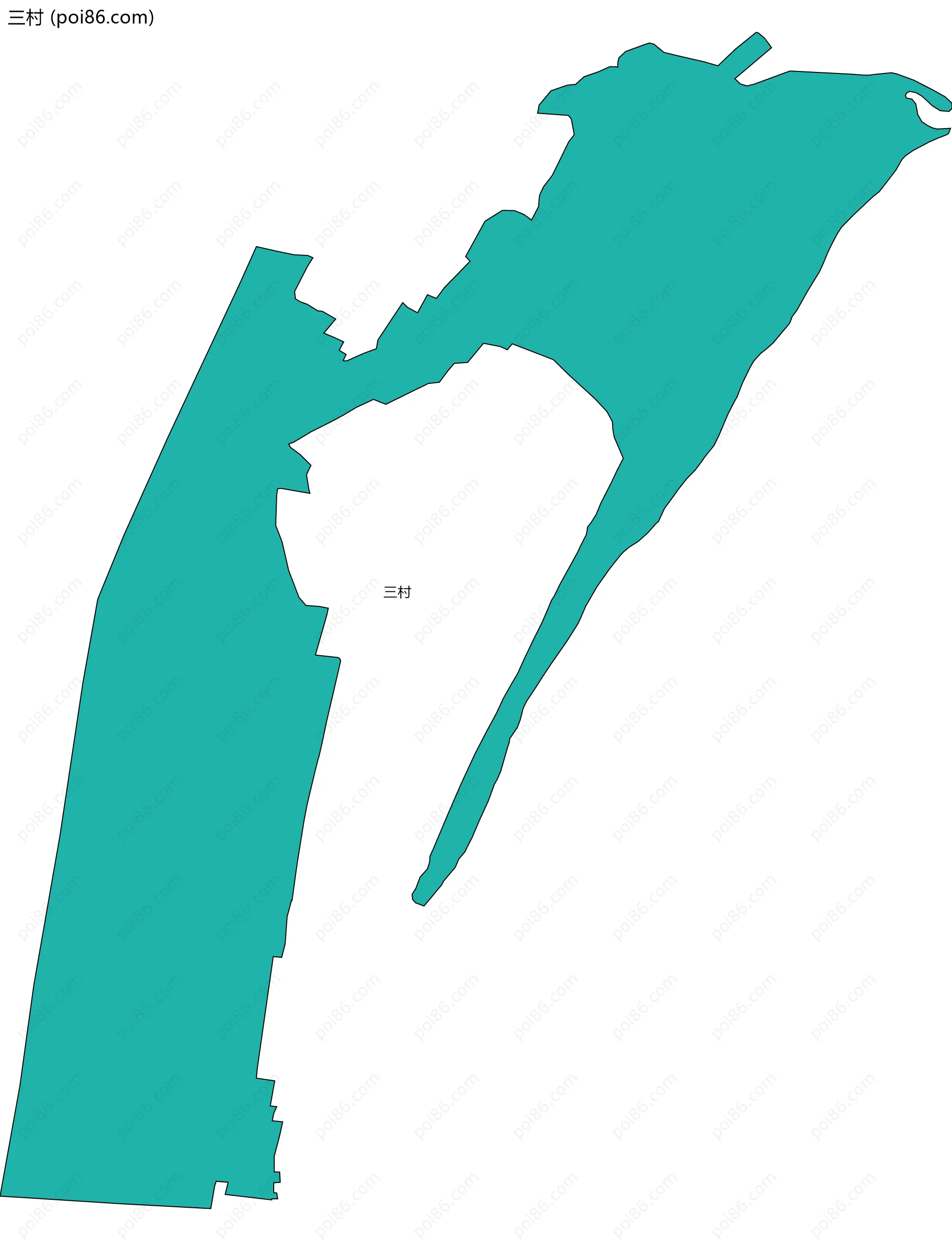 三村边界地图